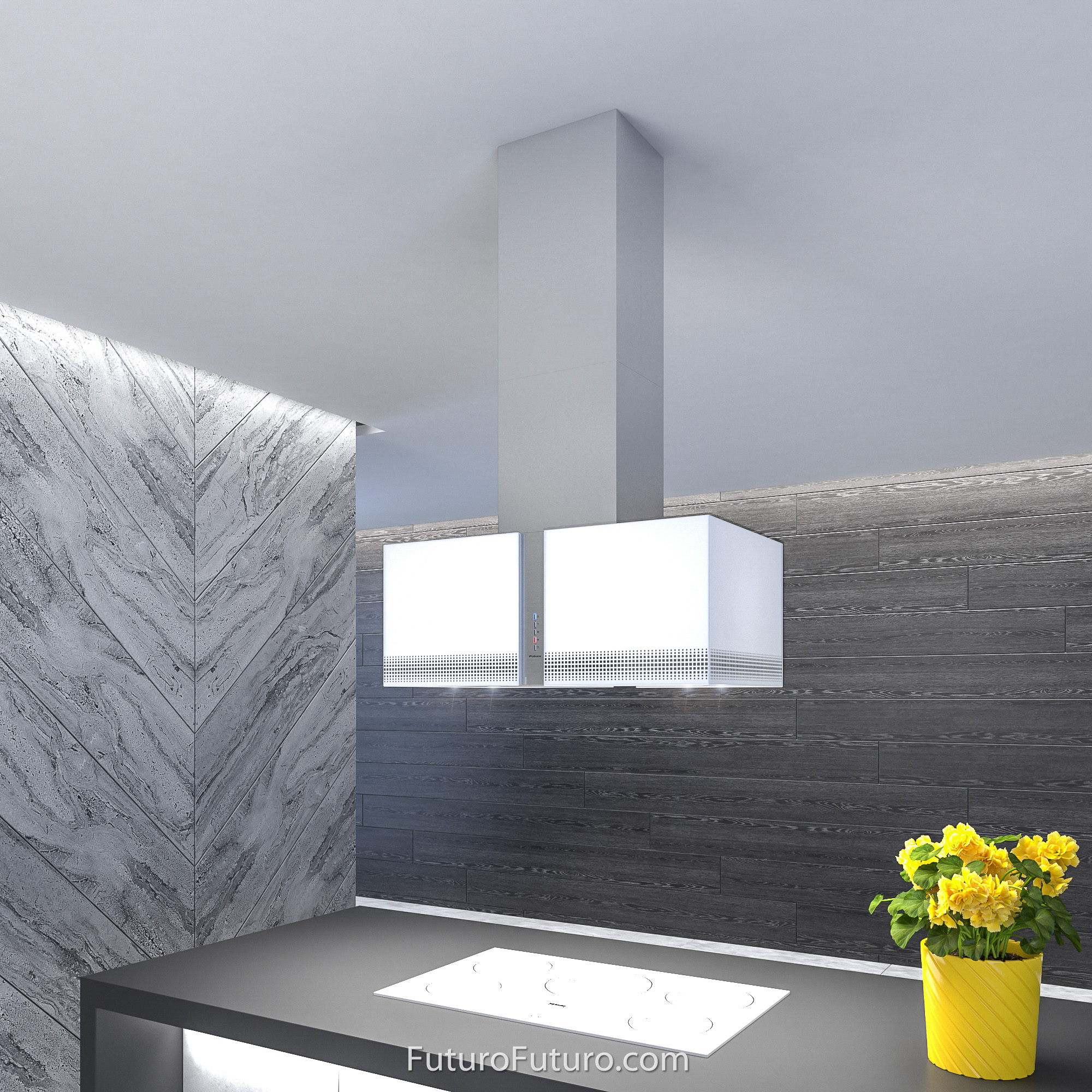34″ Murano Fortuna LED Island Range Hood IS34MURFORTUNALED