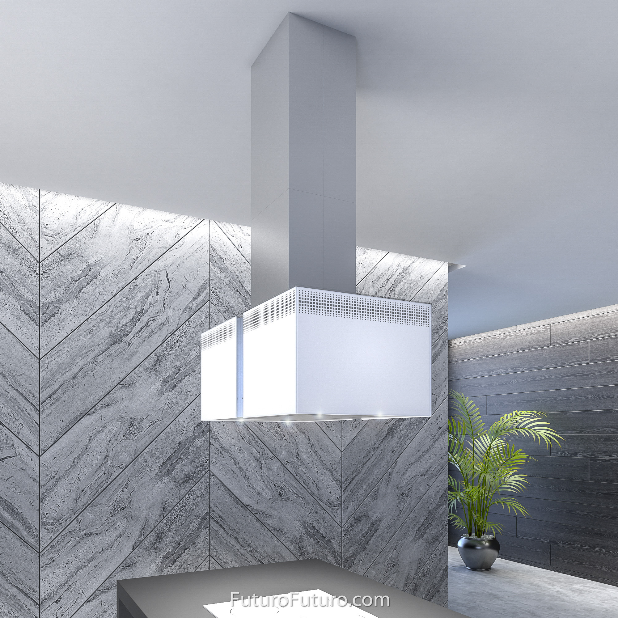 34″ Murano Fortuna LED Island Range Hood IS34MURFORTUNALED
