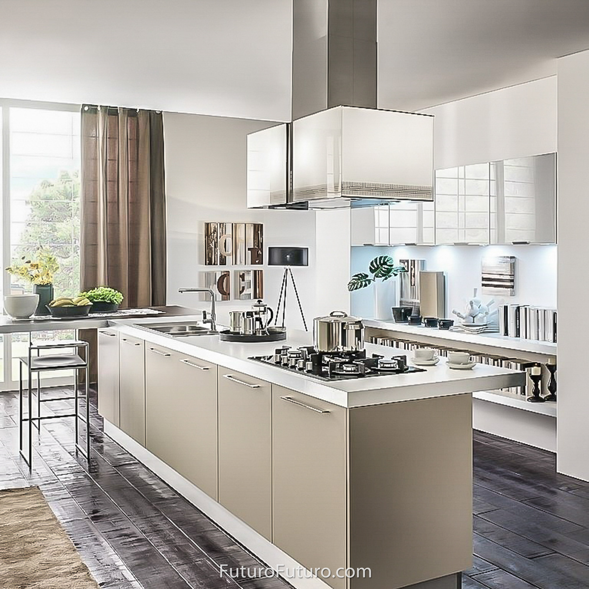 34″ Murano Fortuna LED Island Range Hood IS34MURFORTUNALED