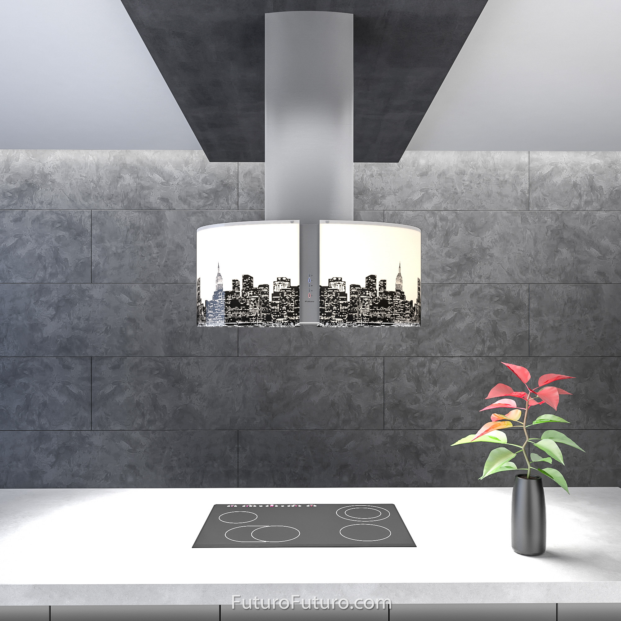 34″ Murano Metro LED Island Range Hood IS34MURMETROLED
