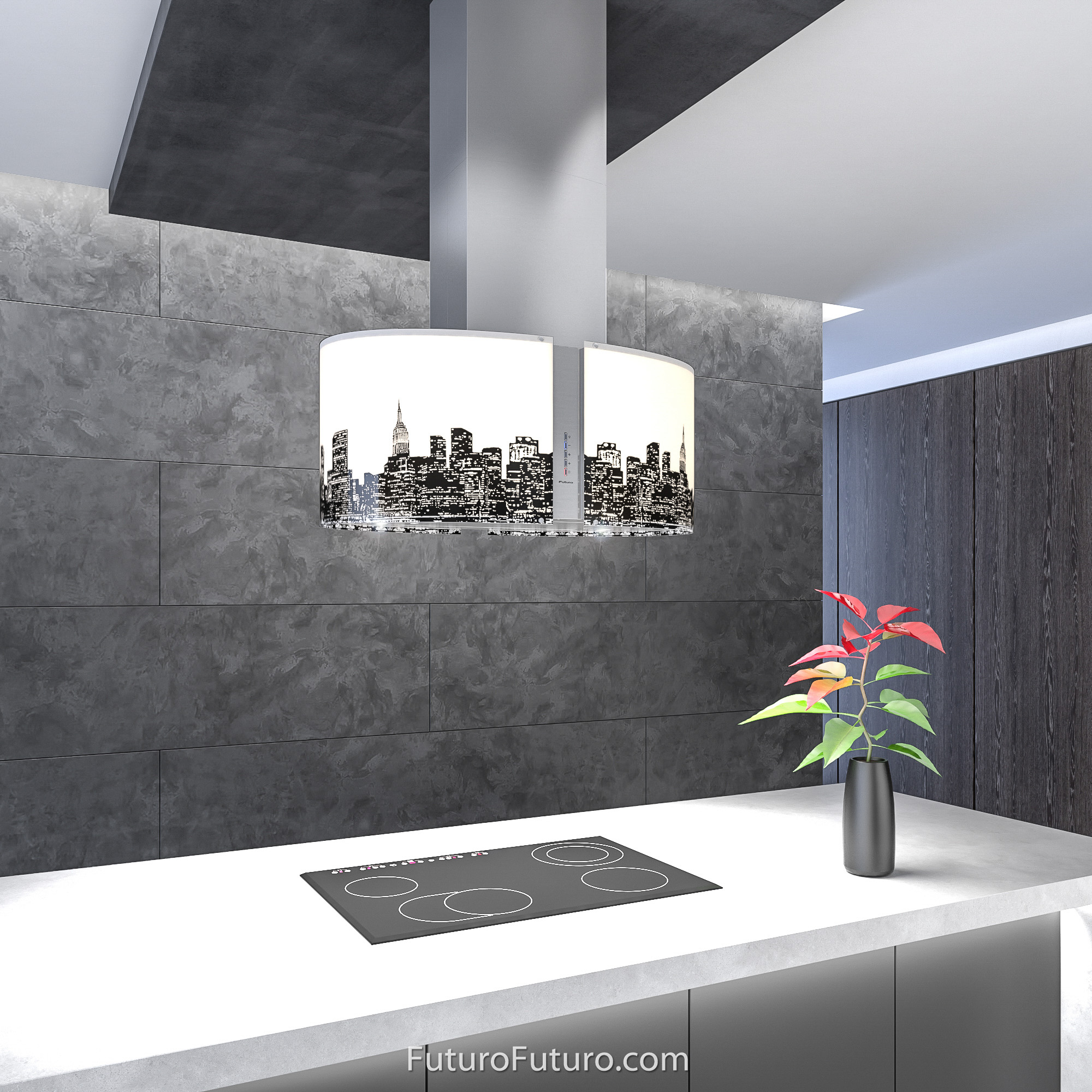 34″ Murano Metro LED Island Range Hood IS34MURMETROLED