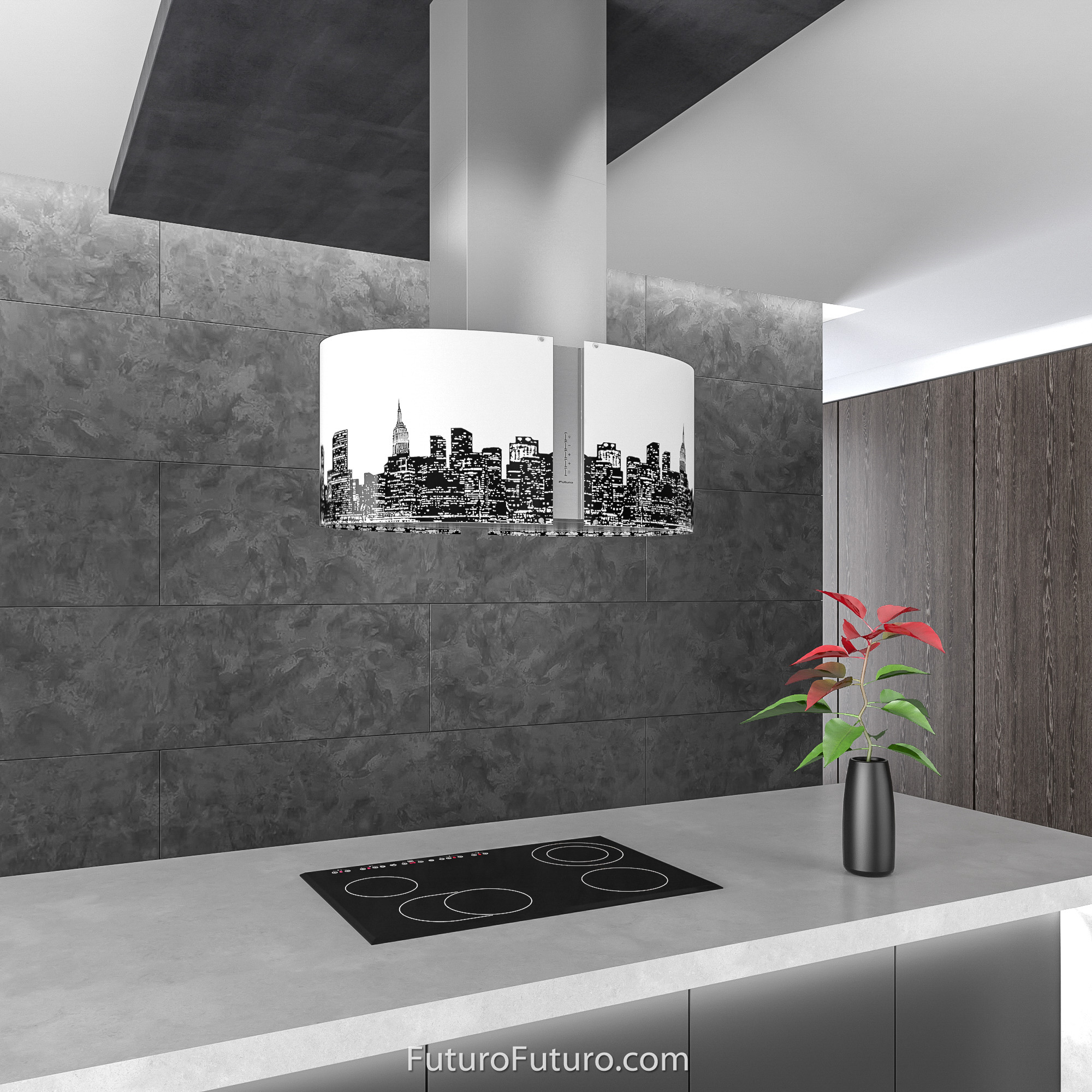 34″ Murano Metro LED Island Range Hood IS34MURMETROLED