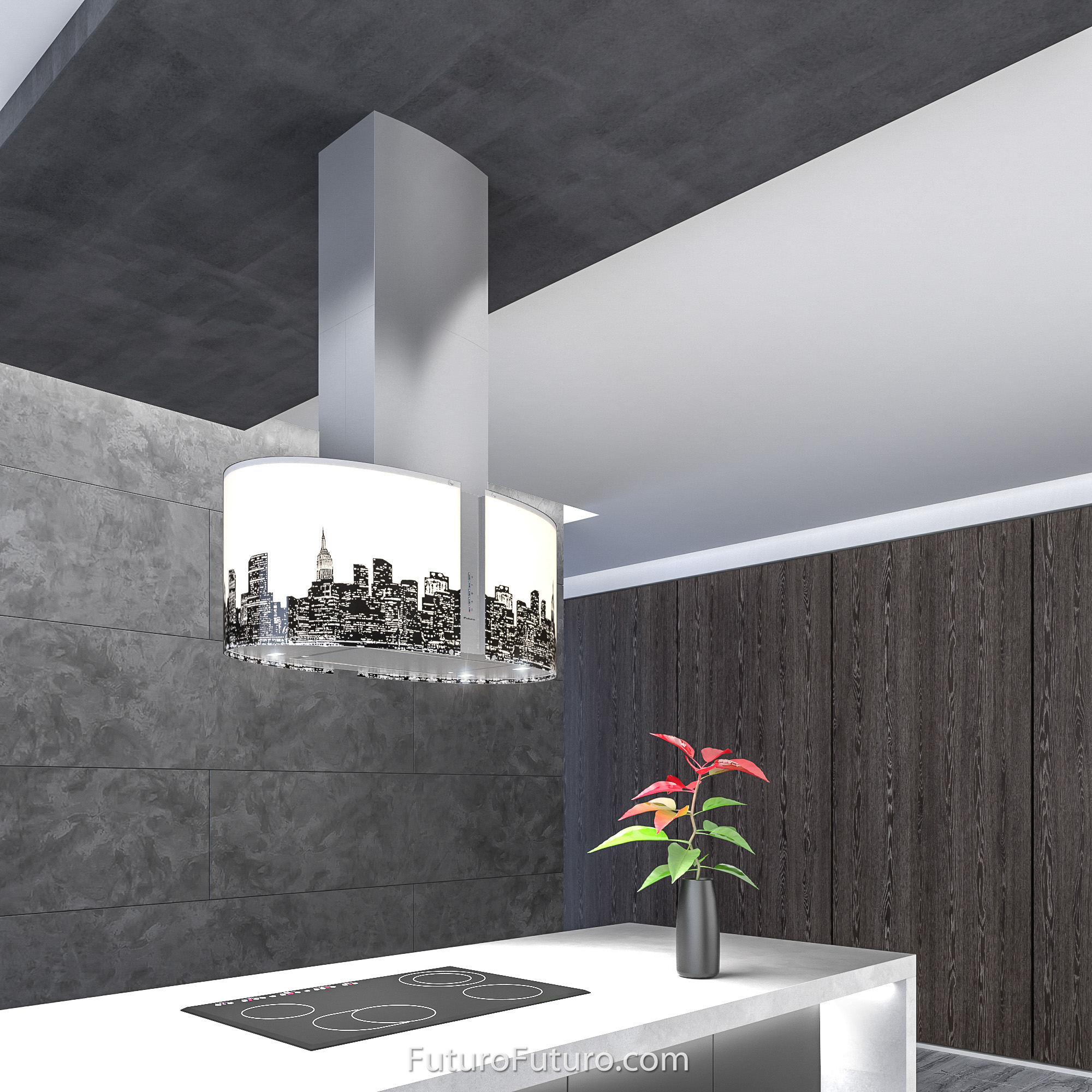 34″ Murano Metro LED Island Range Hood IS34MURMETROLED