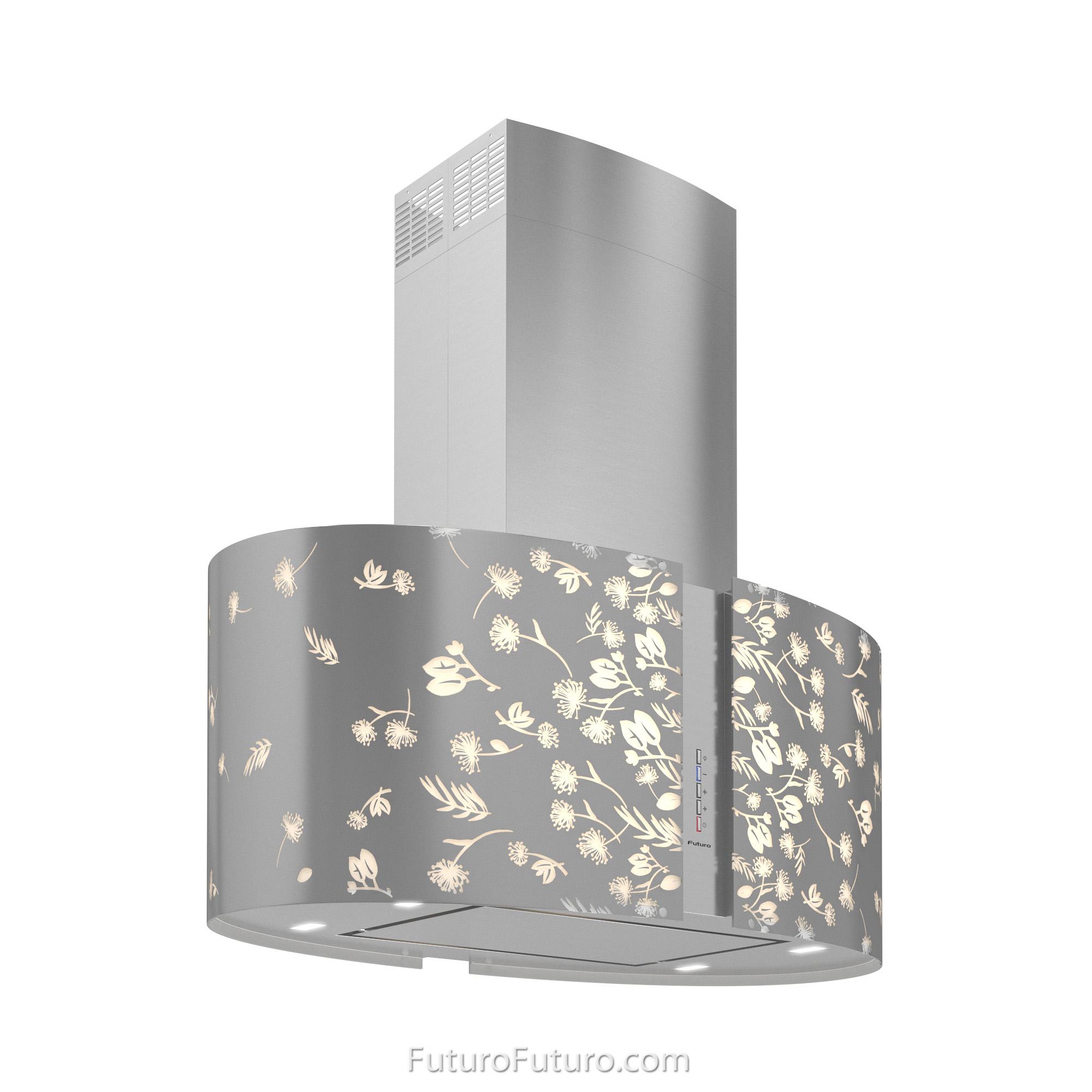 34″ Murano Moonlight LED Island Range Hood IS34MURMOONLIGHTLED