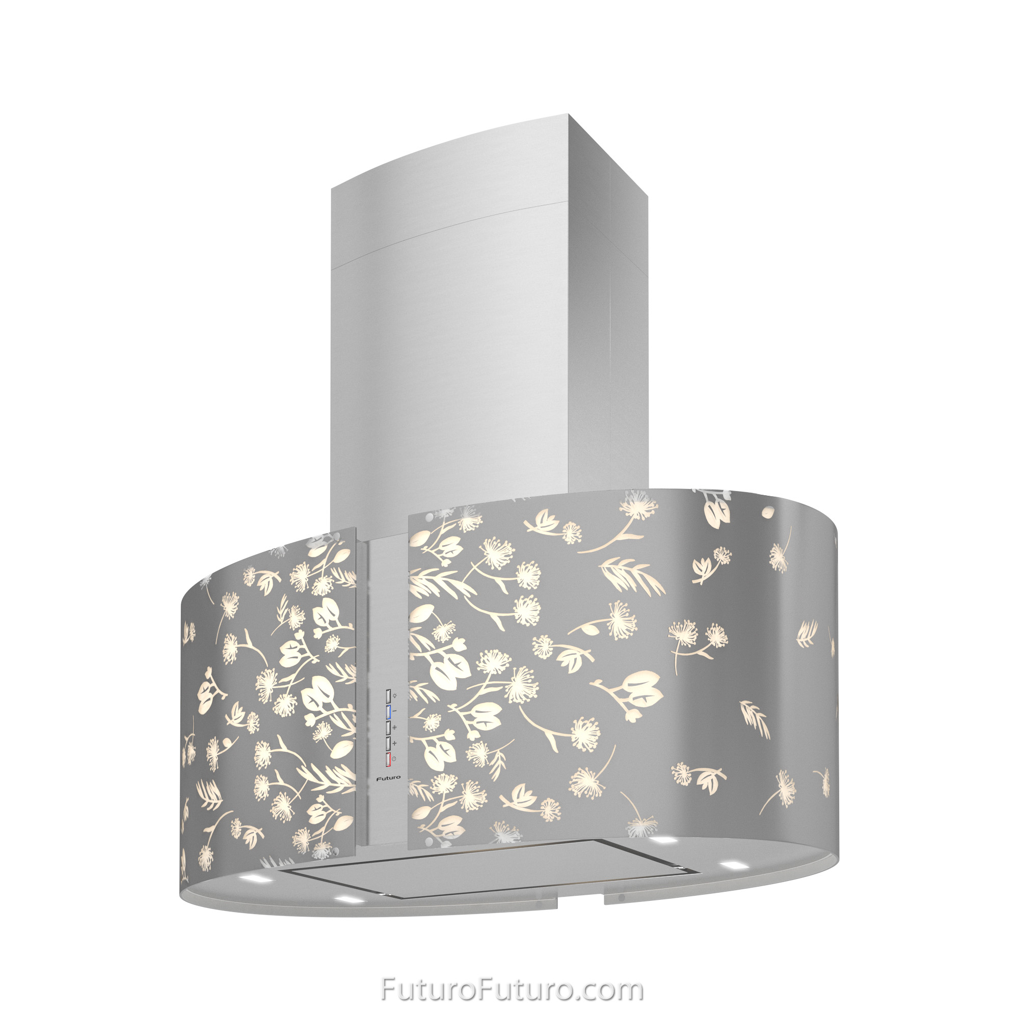 34″ Murano Moonlight LED Island Range Hood IS34MURMOONLIGHTLED