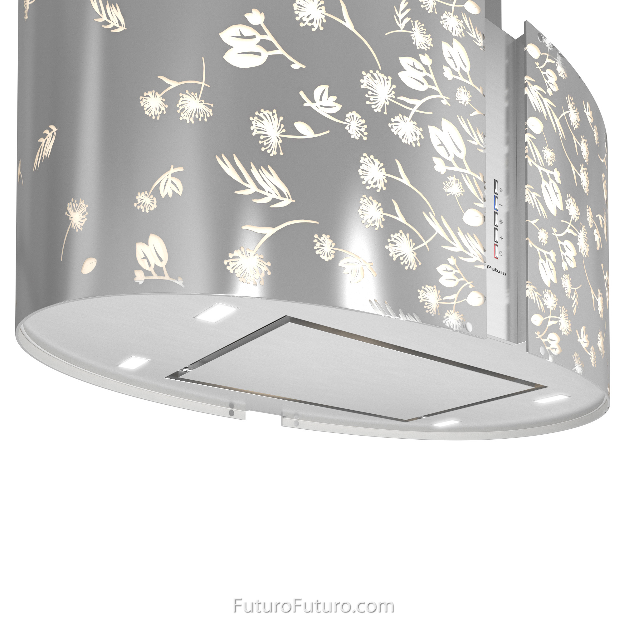34″ Murano Moonlight LED Island Range Hood IS34MURMOONLIGHTLED