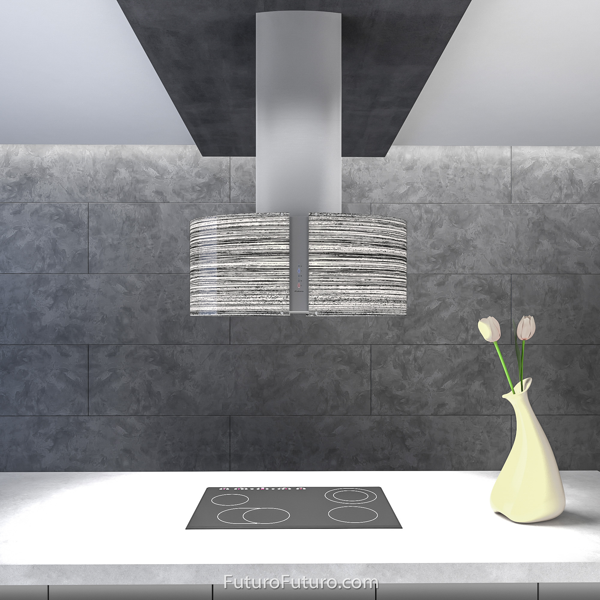 34″ Murano Motion LED Island Range Hood IS34MURMOTIONLED