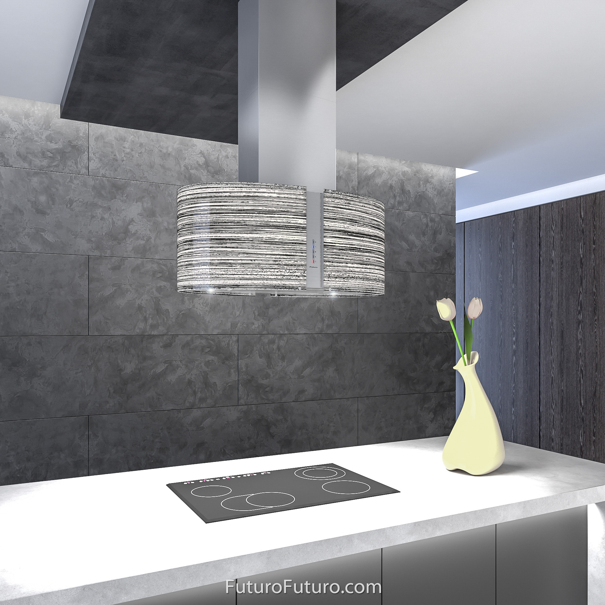 34″ Murano Motion LED Island Range Hood IS34MURMOTIONLED