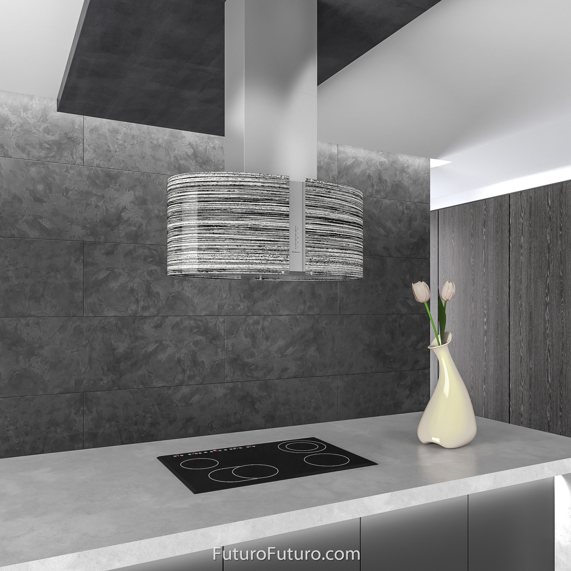34″ Murano Motion LED Island Range Hood IS34MURMOTIONLED