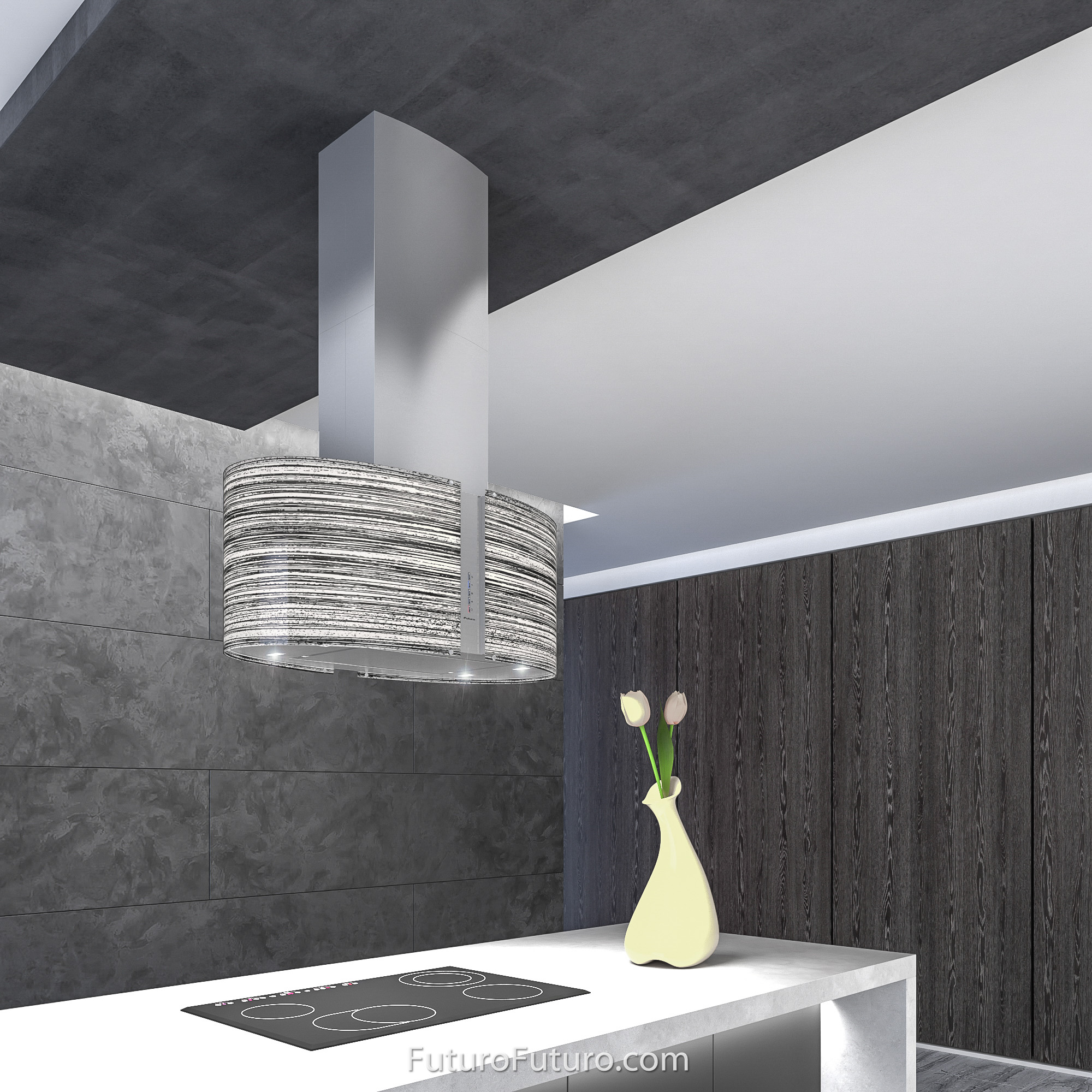 34″ Murano Motion LED Island Range Hood IS34MURMOTIONLED