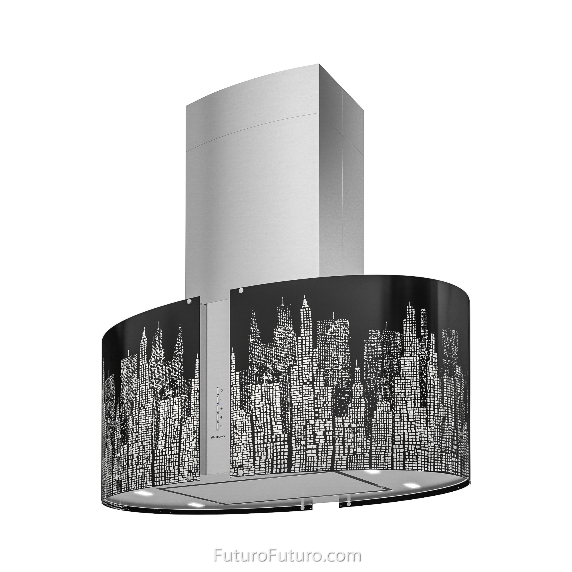 34″ Murano New York LED Island Range Hood IS34MURNEWYORKLED
