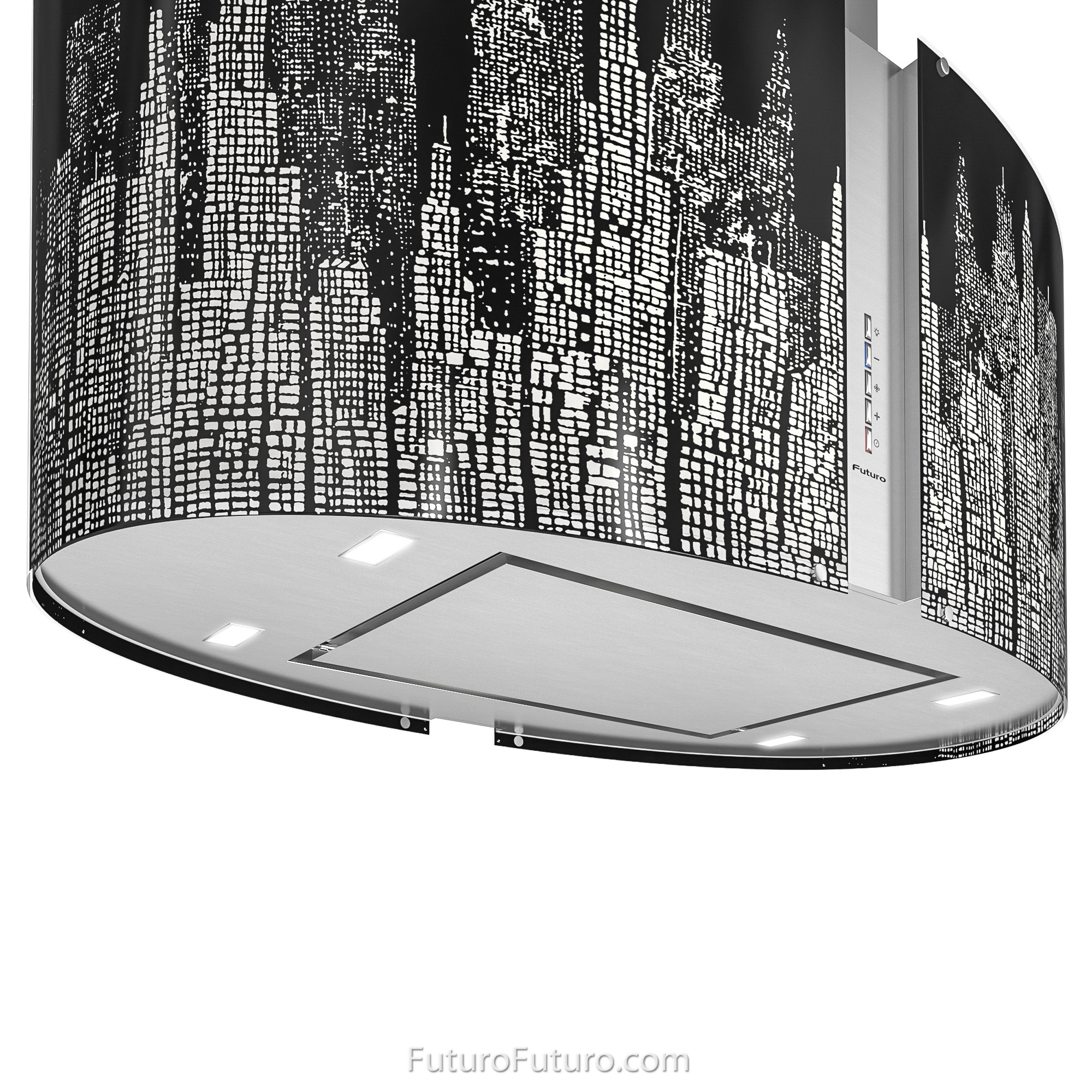 34″ Murano New York LED Island Range Hood IS34MURNEWYORKLED
