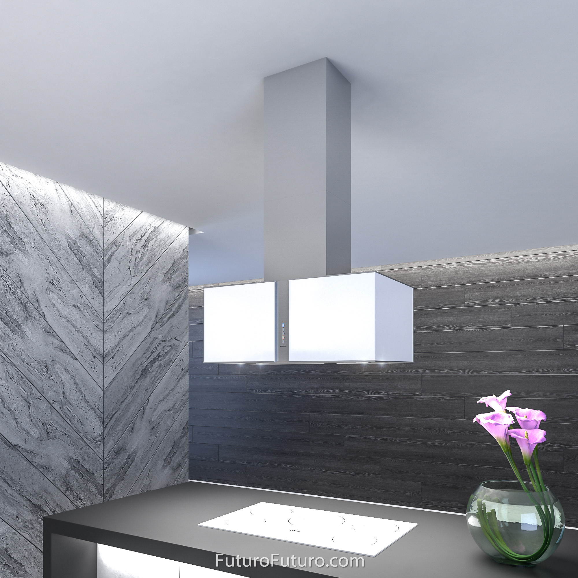 34″ Murano Snow Island Range Hood IS34MURSNOW