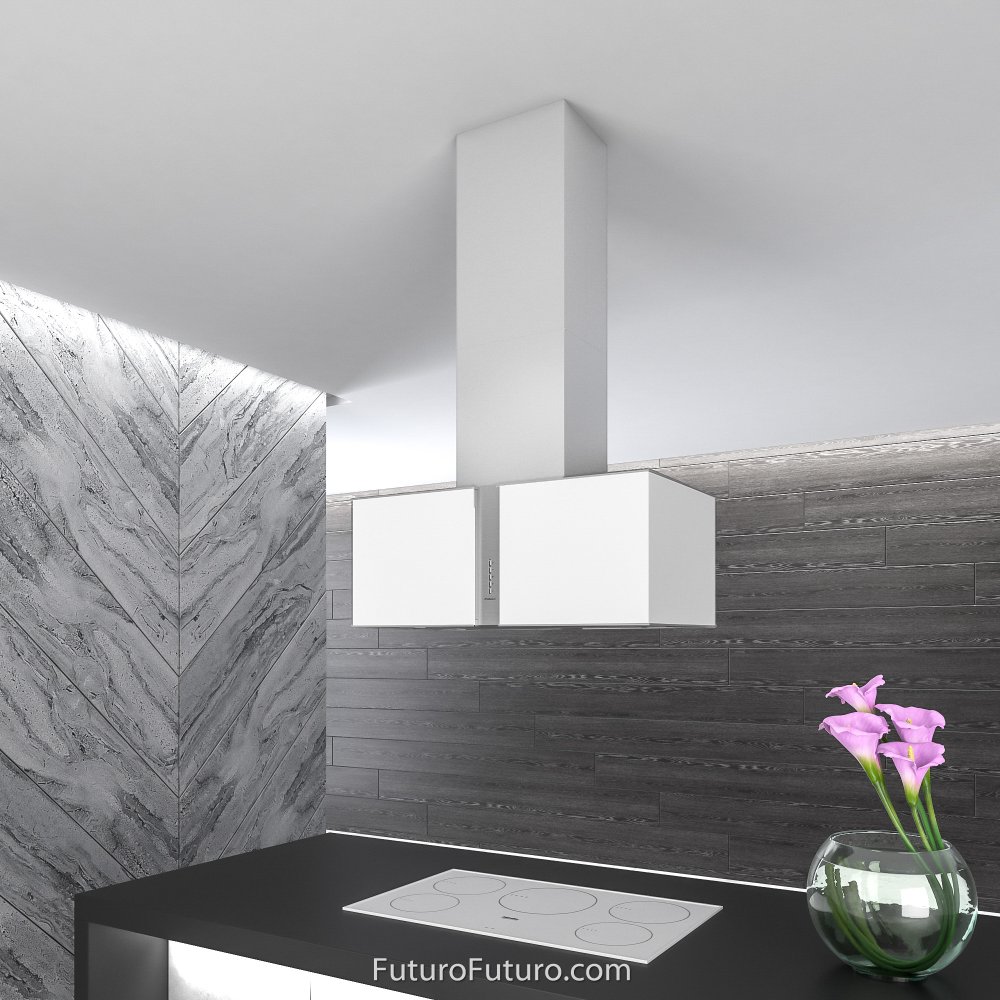 34″ Murano Snow Island Range Hood IS34MURSNOW
