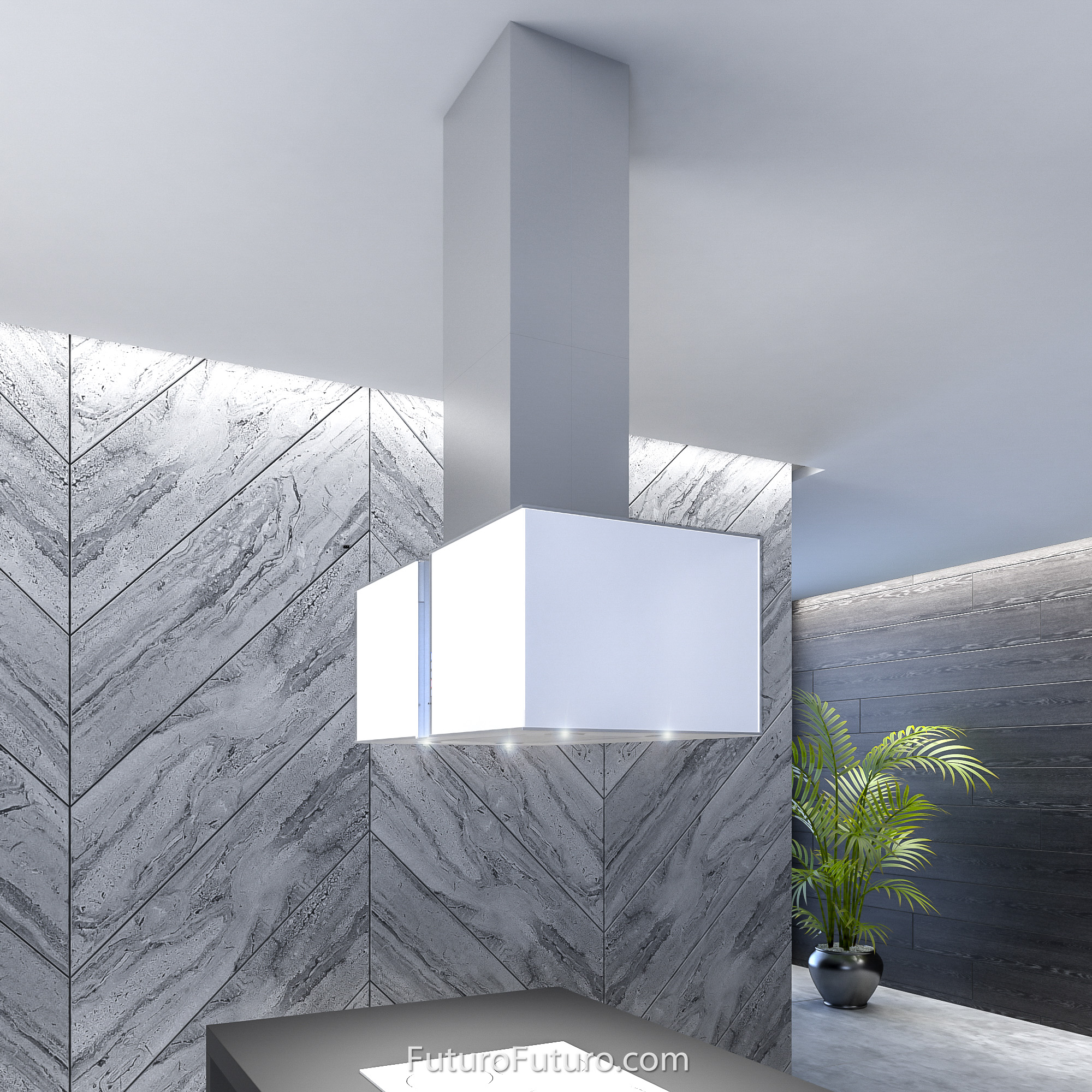 34″ Murano Snow Island Range Hood IS34MURSNOW