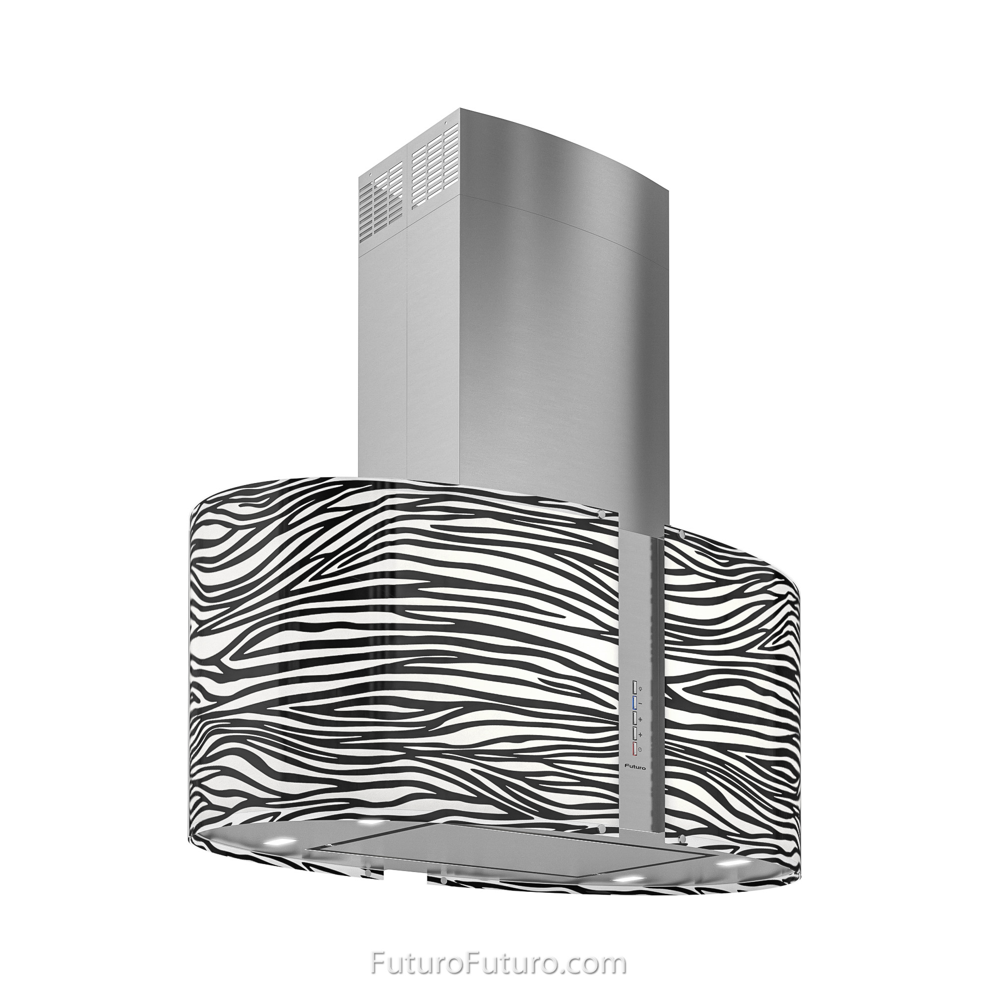 34″ Murano Zebra LED Island Range Hood IS34MURZEBRALED