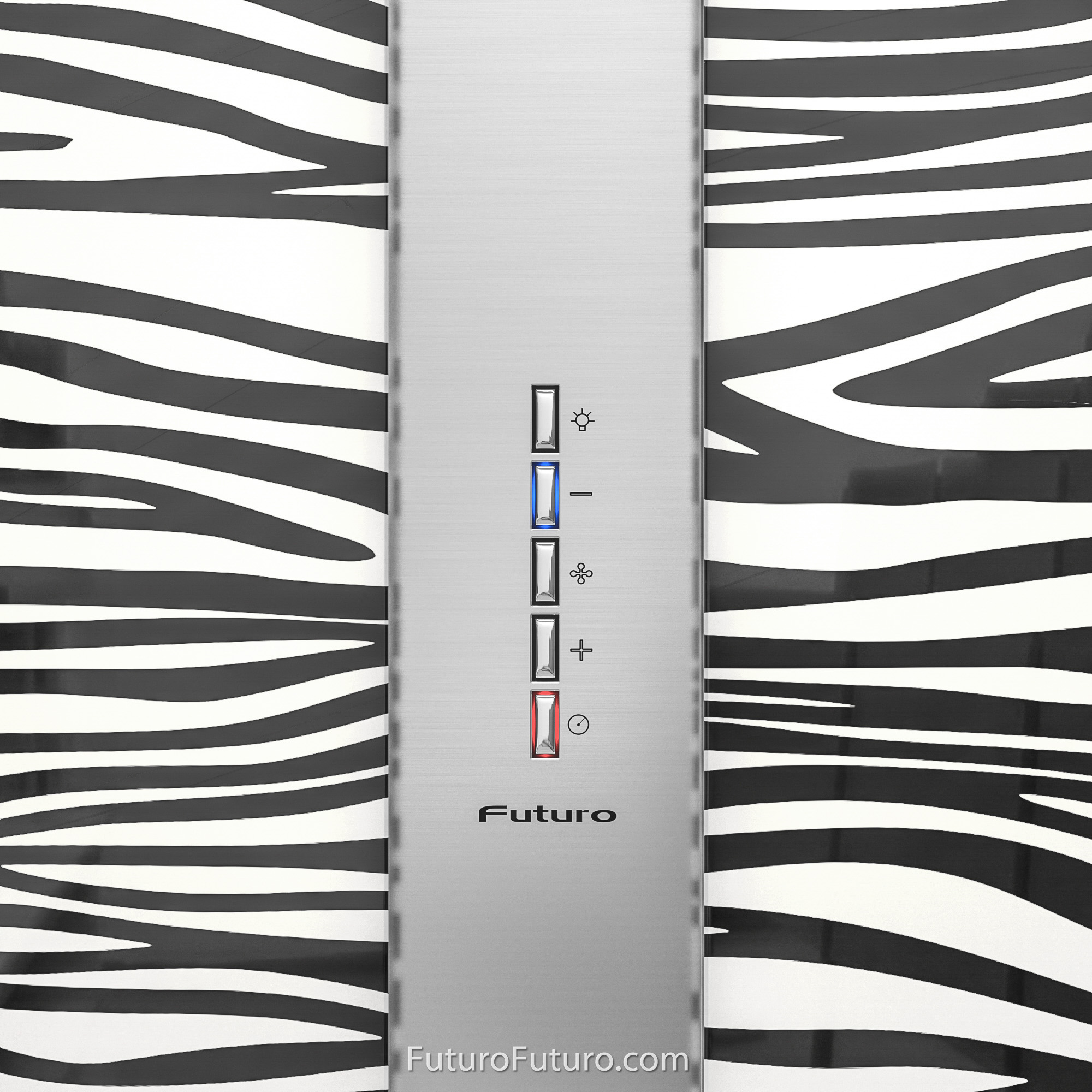 34″ Murano Zebra LED Island Range Hood IS34MURZEBRALED
