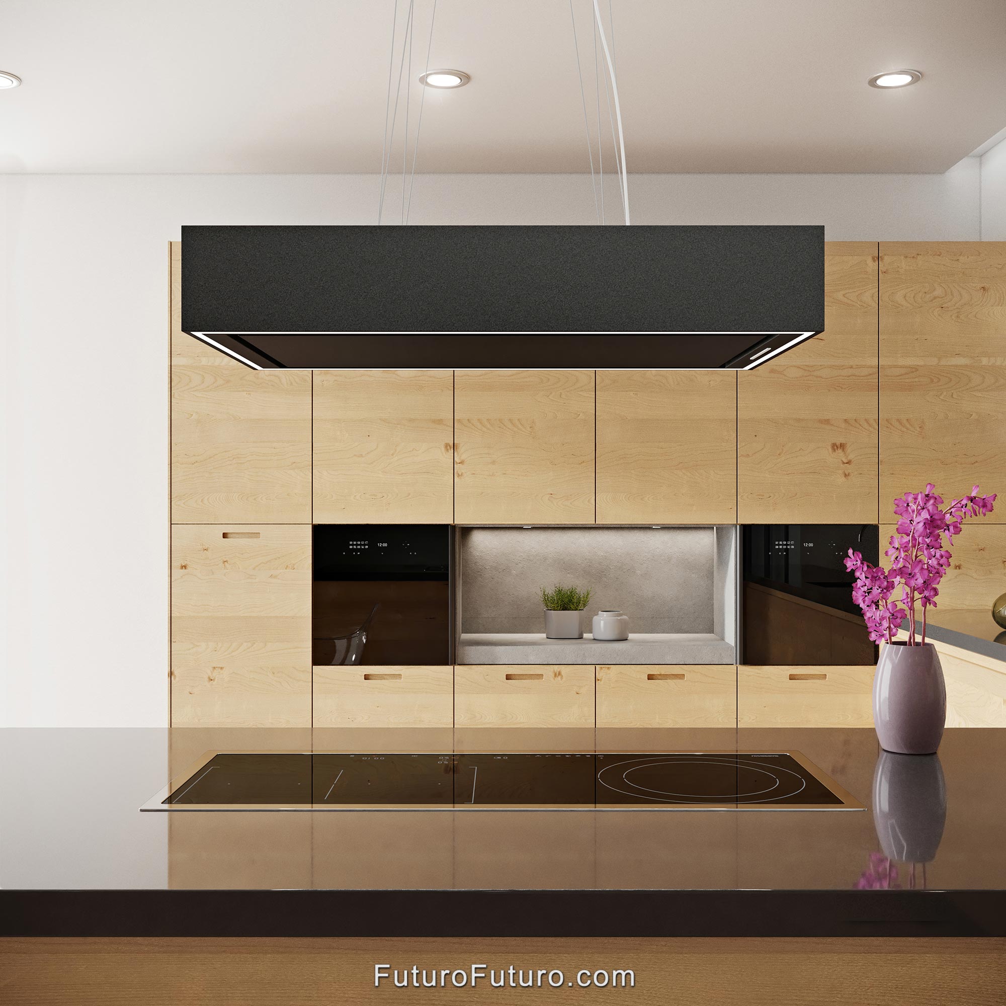 36″ Balance Black Island Range Hood IS36BALANCEBLK