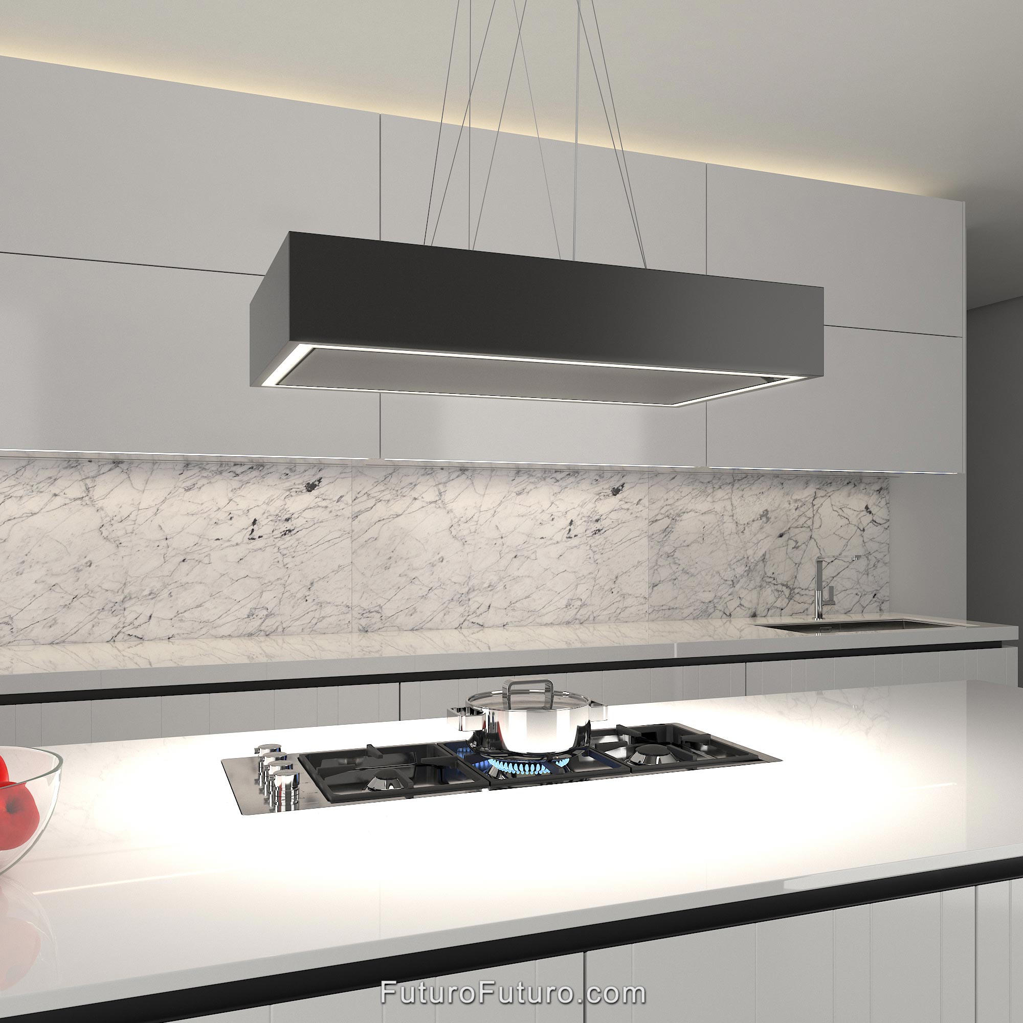 36″ Balance Black Island Range Hood IS36BALANCEBLK