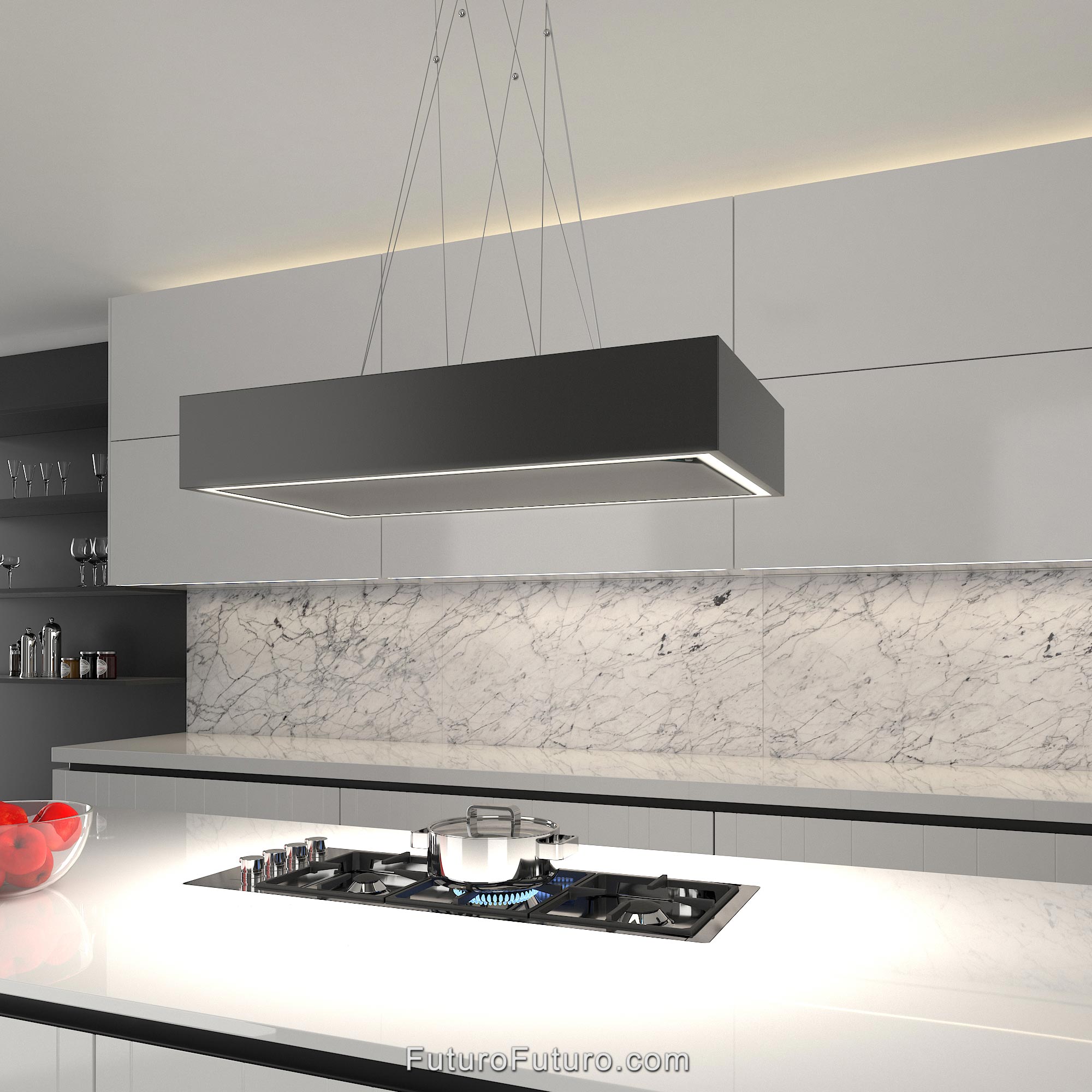 36″ Balance Black Island Range Hood IS36BALANCEBLK