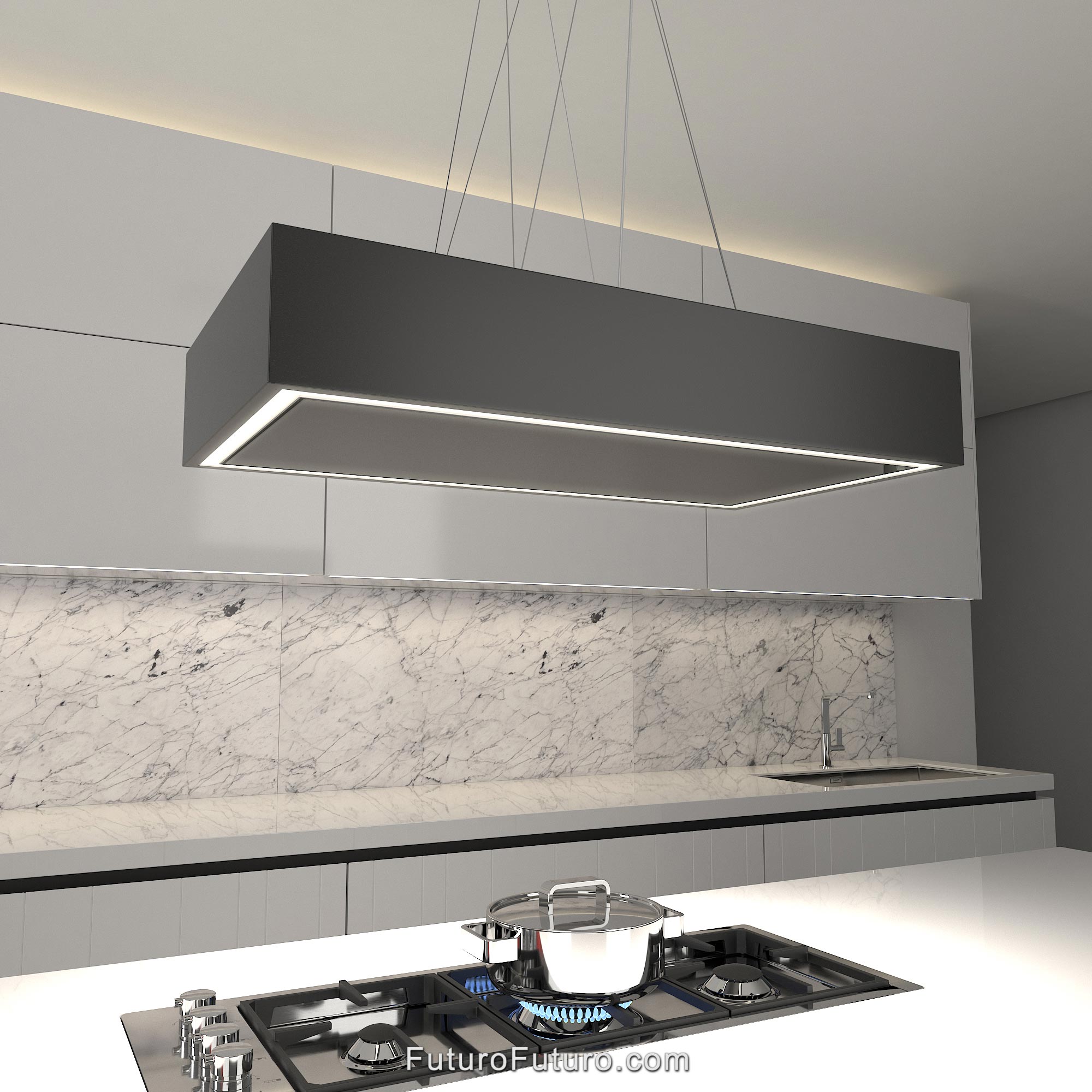 36″ Balance Black Island Range Hood IS36BALANCEBLK