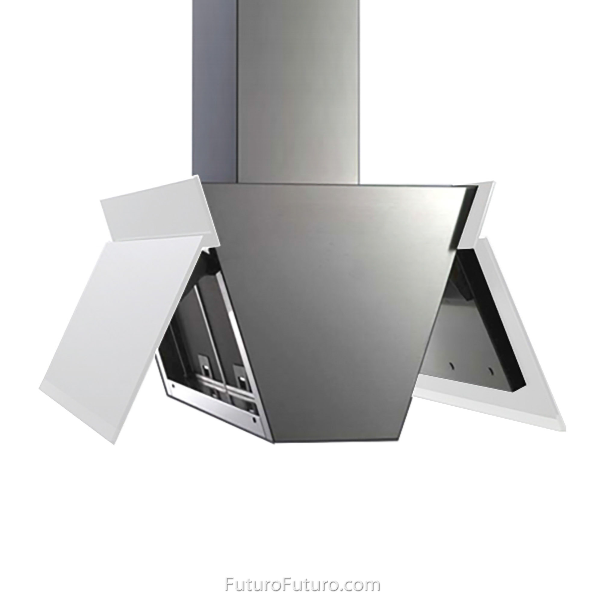 36″ Gullwing White Island Range Hood IS36GULLWINGWHT