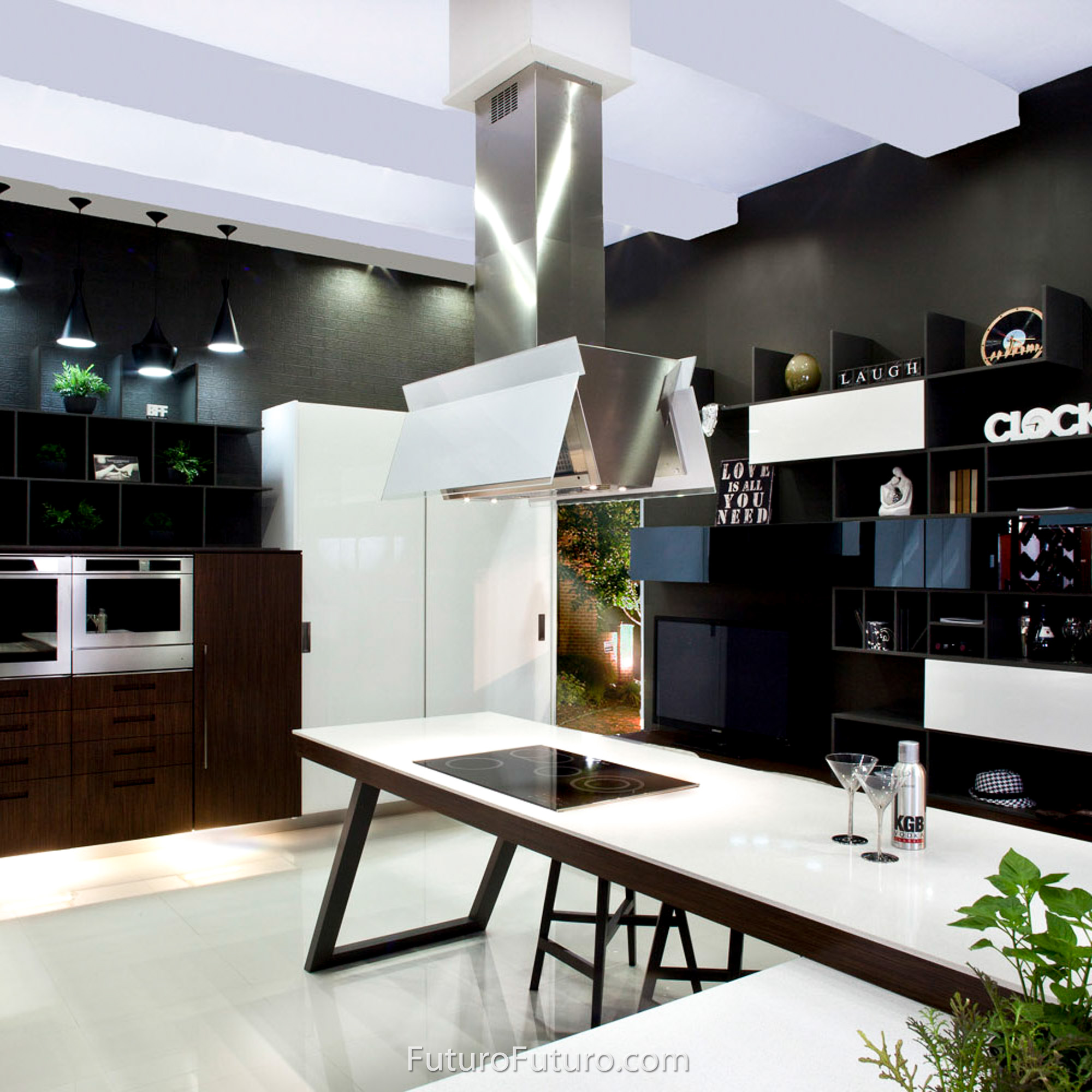 36″ Gullwing White Island Range Hood IS36GULLWINGWHT