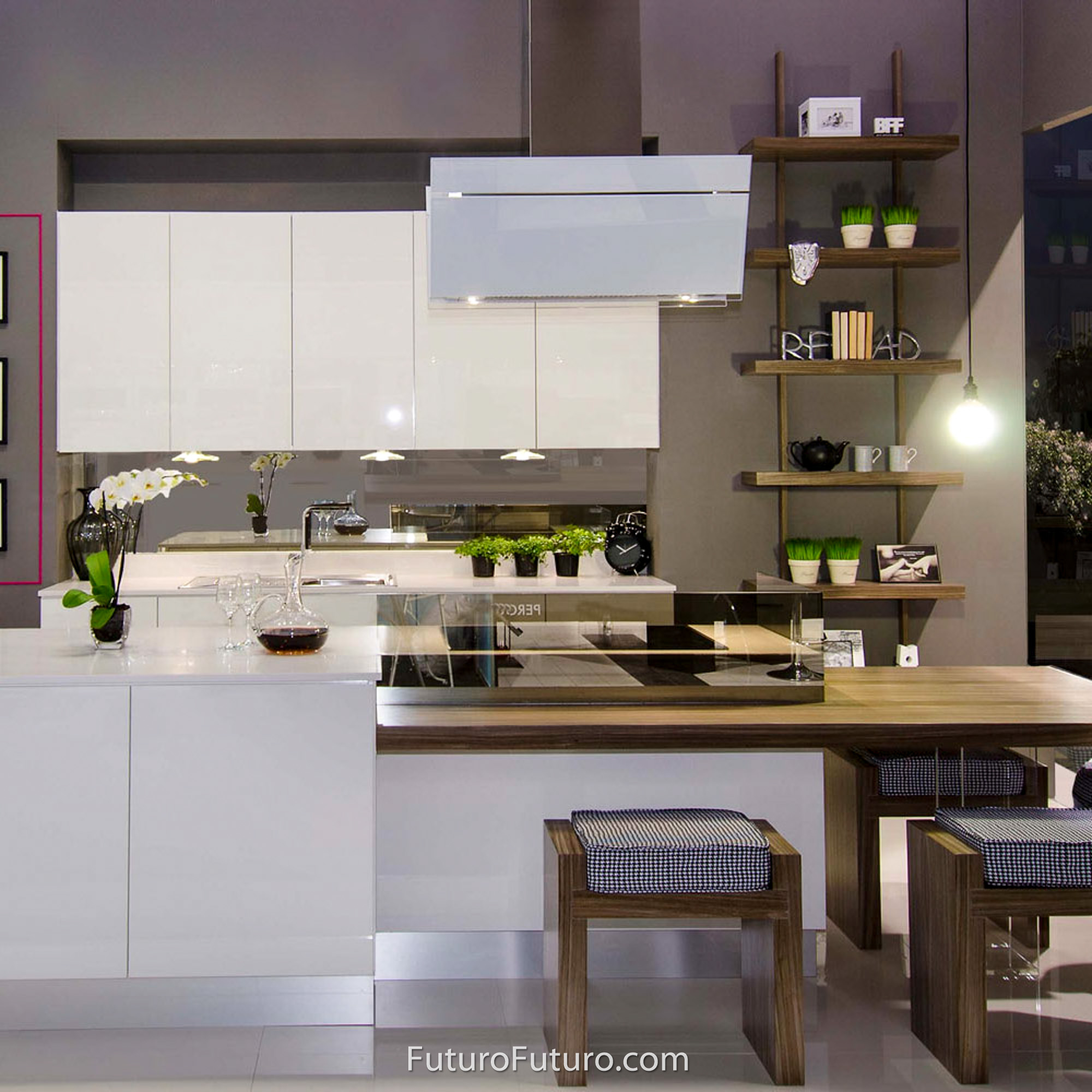 36″ Gullwing White Island Range Hood IS36GULLWINGWHT