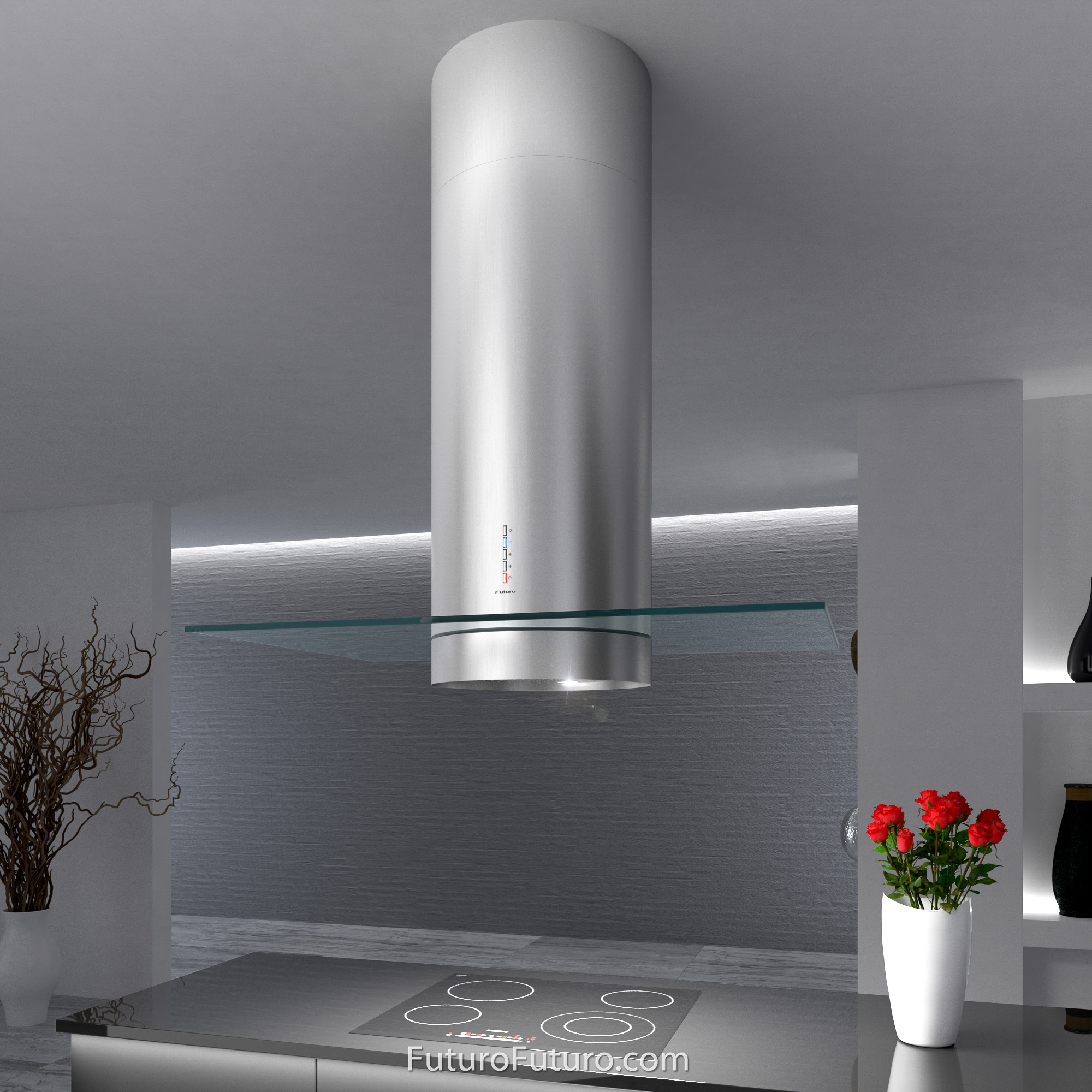 36″ Jupiter Glass Island Range Hood IS36JUPITERGLS
