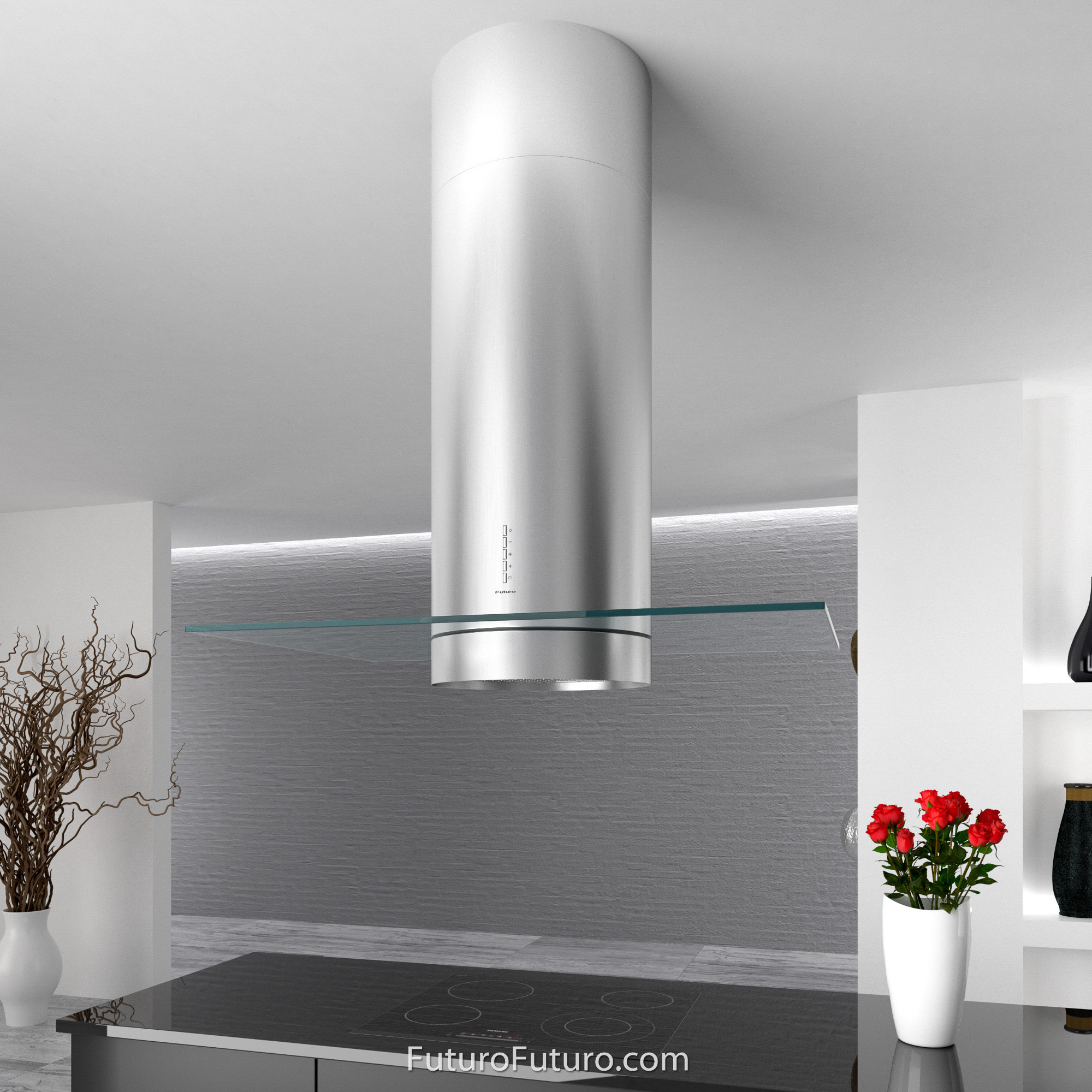 36″ Jupiter Glass Island Range Hood IS36JUPITERGLS