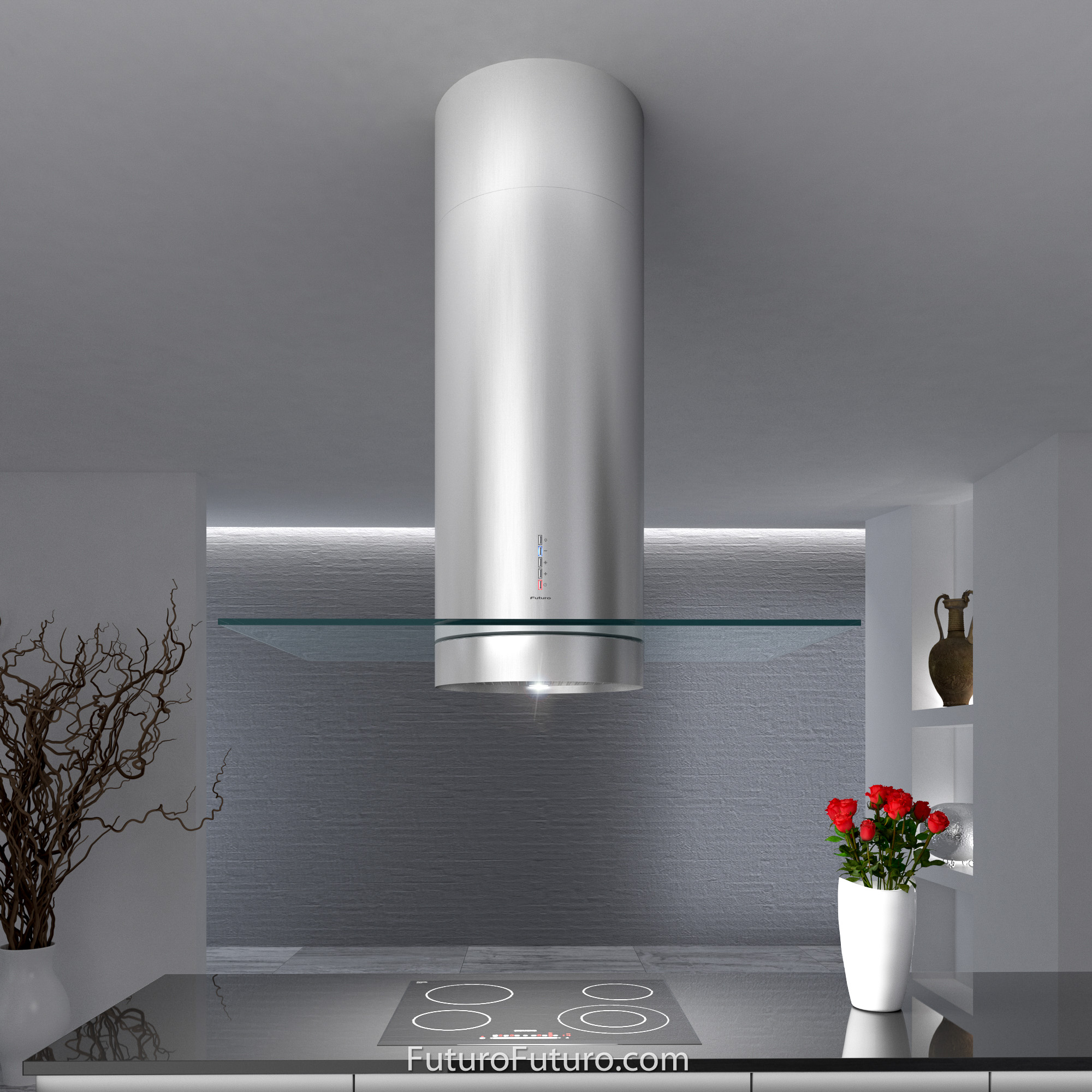 36″ Jupiter Glass Island Range Hood IS36JUPITERGLS