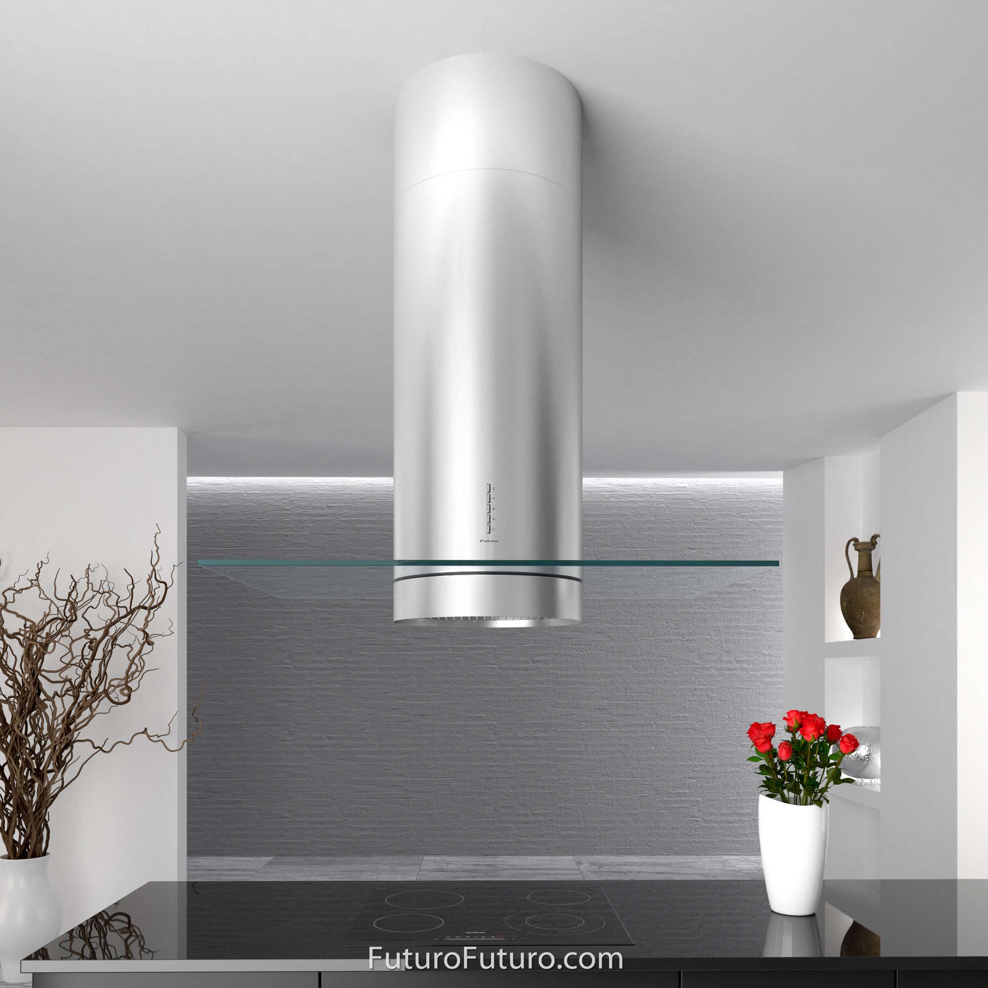 36″ Jupiter Glass Island Range Hood IS36JUPITERGLS