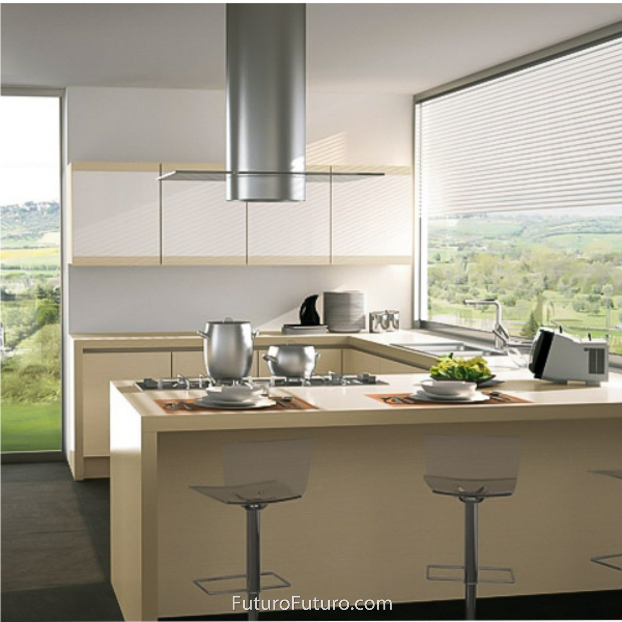 36″ Jupiter Glass Island Range Hood IS36JUPITERGLS