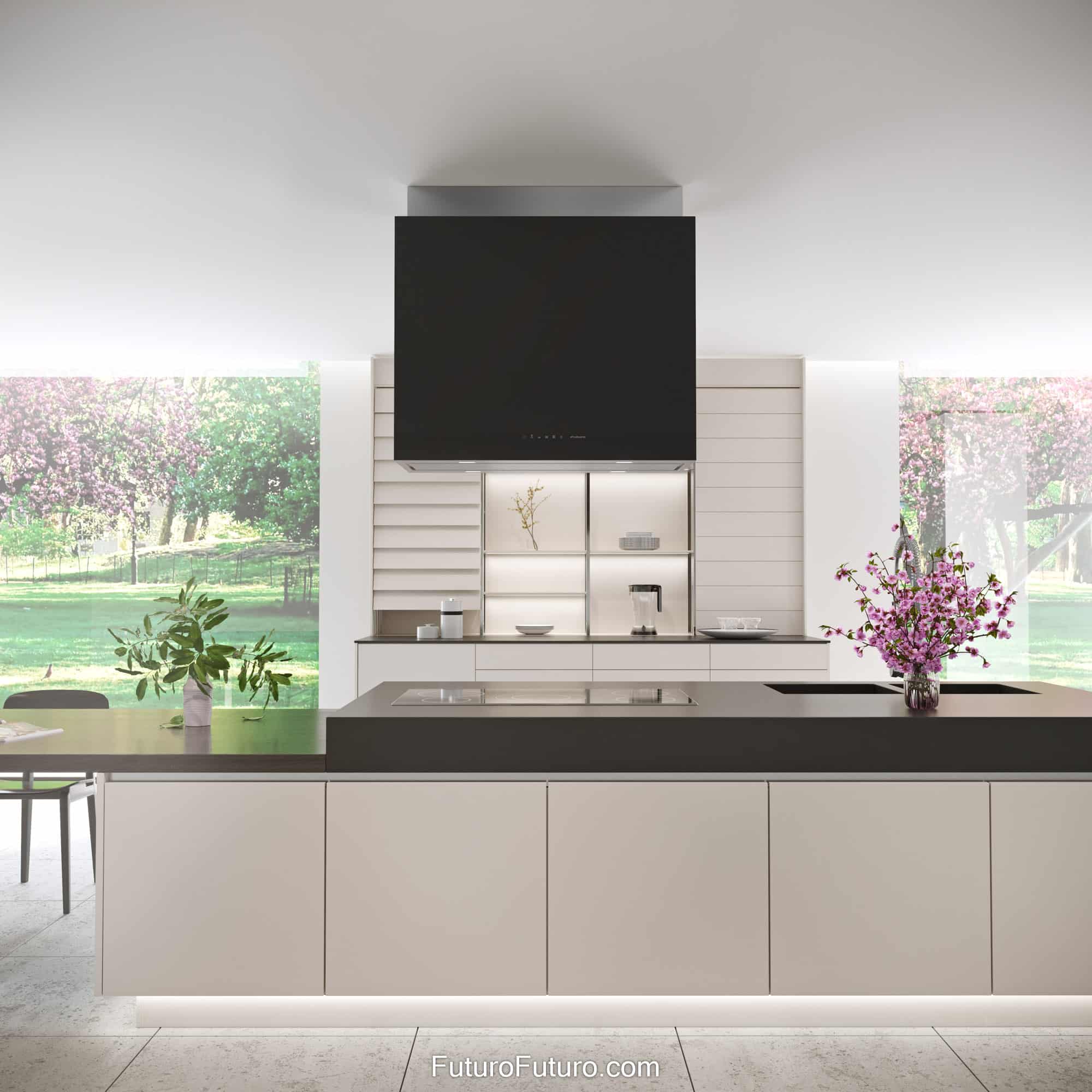 36″ Lombardy Black Island Range Hood IS36LOMBARDYBLK