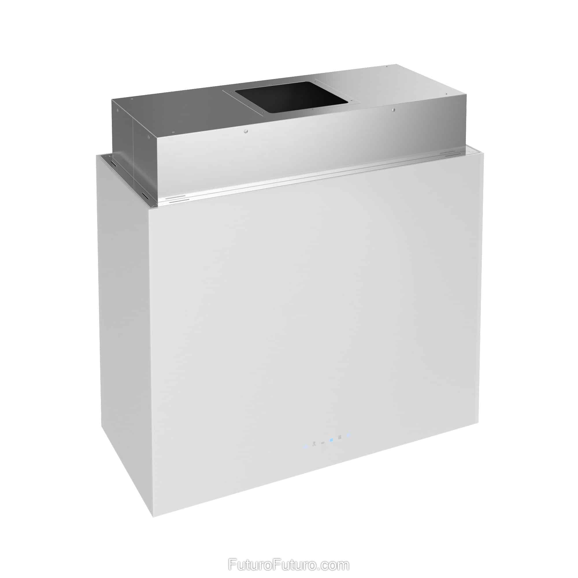 36″ Lombardy White Island Range Hood IS36LOMBARDYWHT