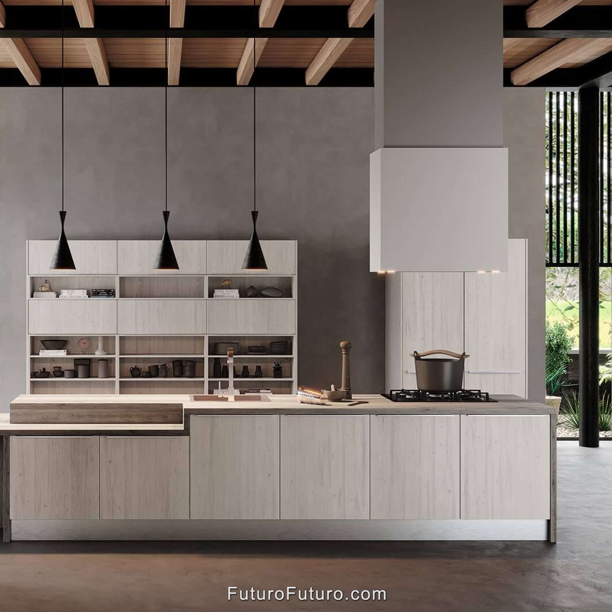 36″ Lombardy White Island Range Hood IS36LOMBARDYWHT