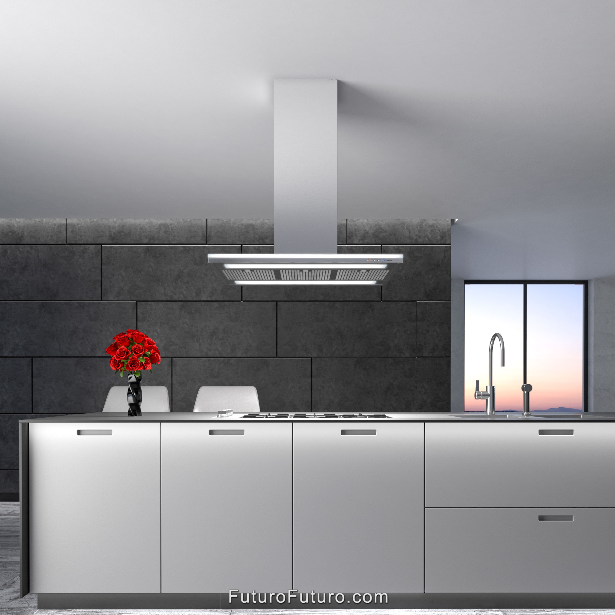36″ Streamline Island Range Hood IS36STREAMLINEWHT