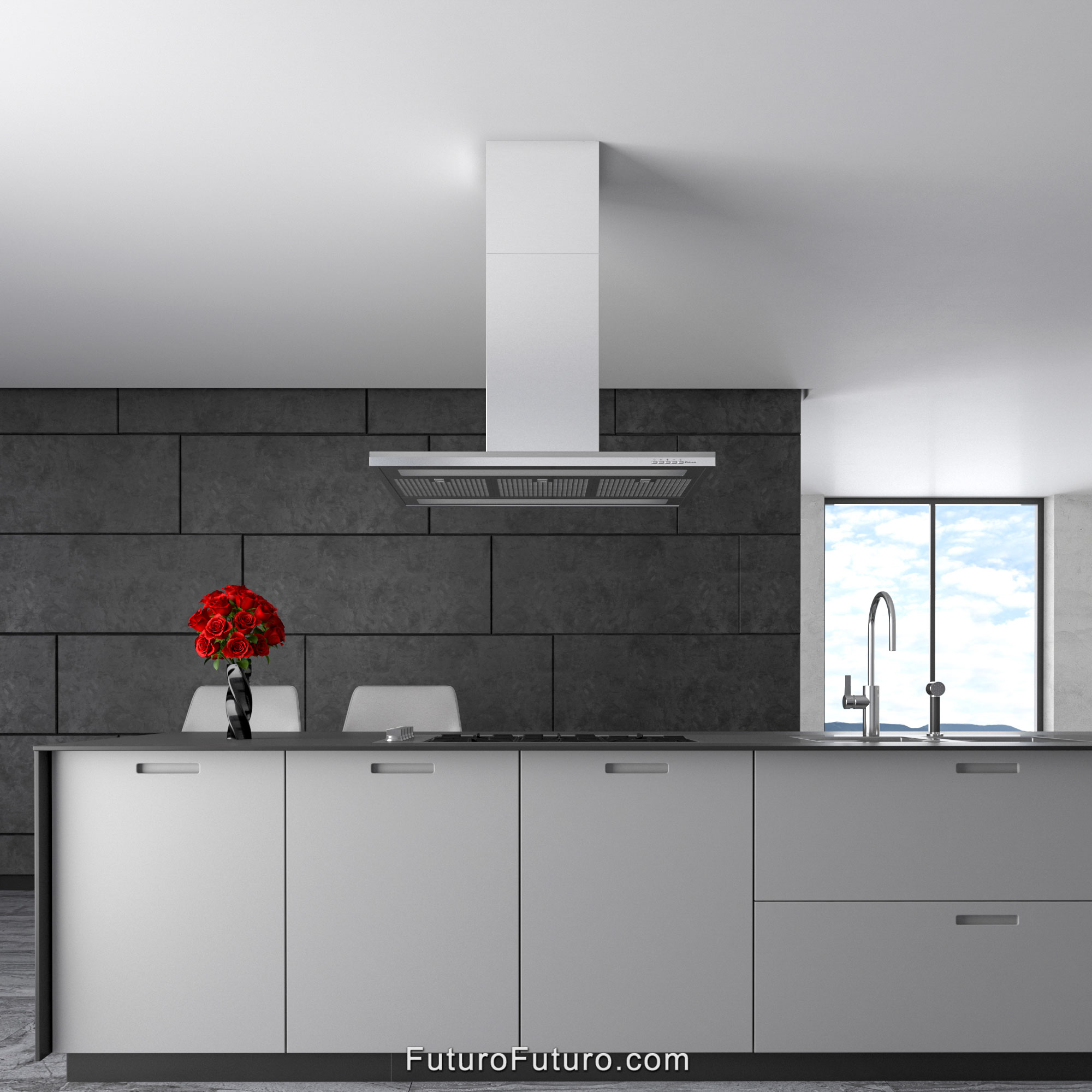 36″ Streamline Island Range Hood IS36STREAMLINEWHT