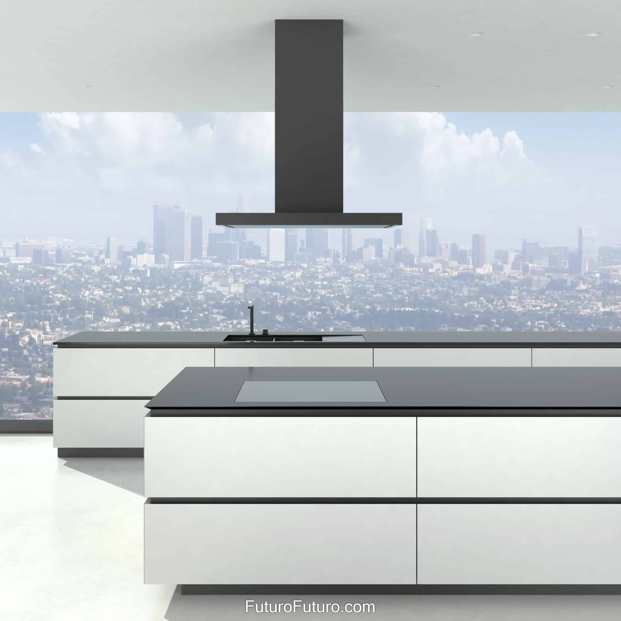 36″ Turo Black Island Range Hood IS36TUROBLK