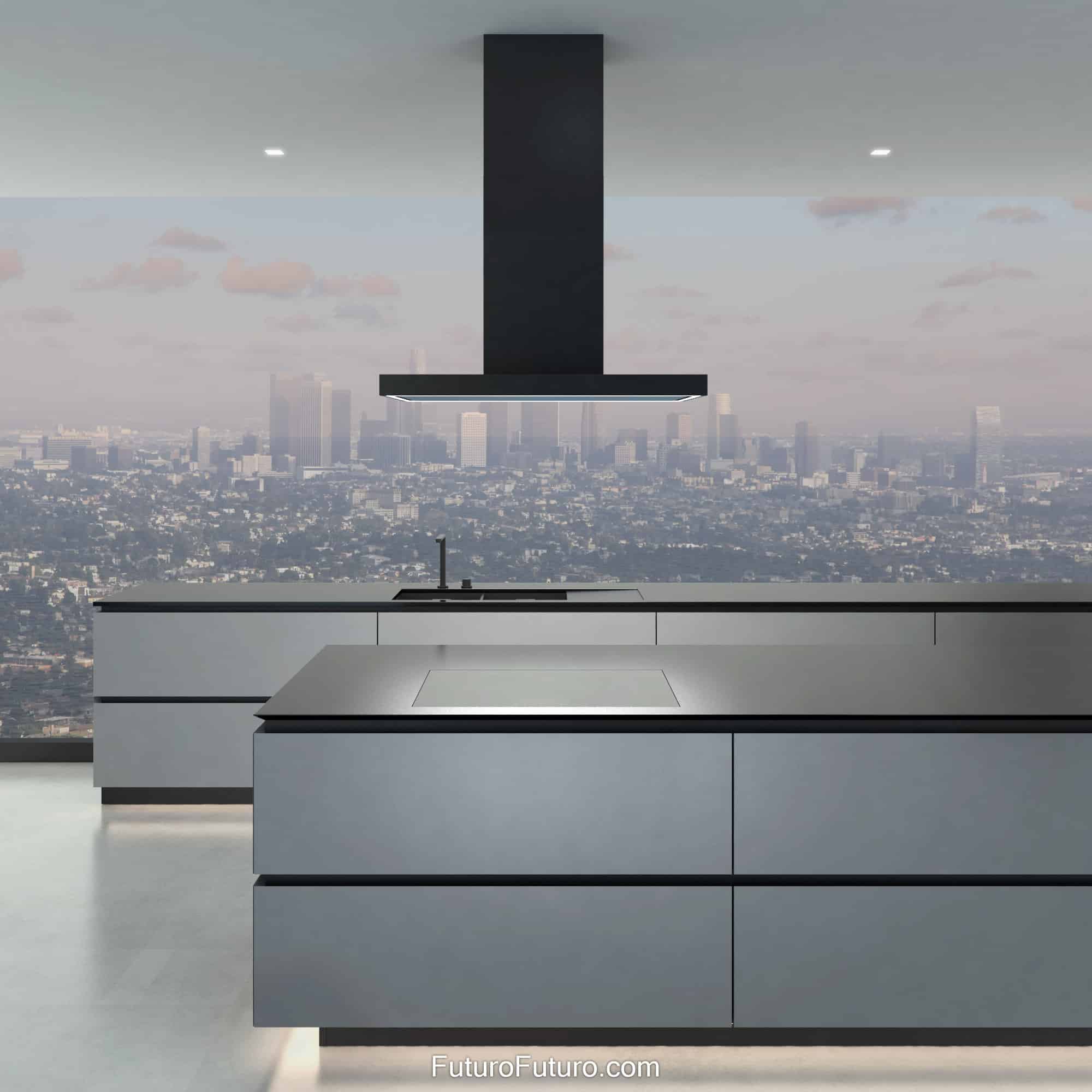 36″ Turo Black Island Range Hood IS36TUROBLK
