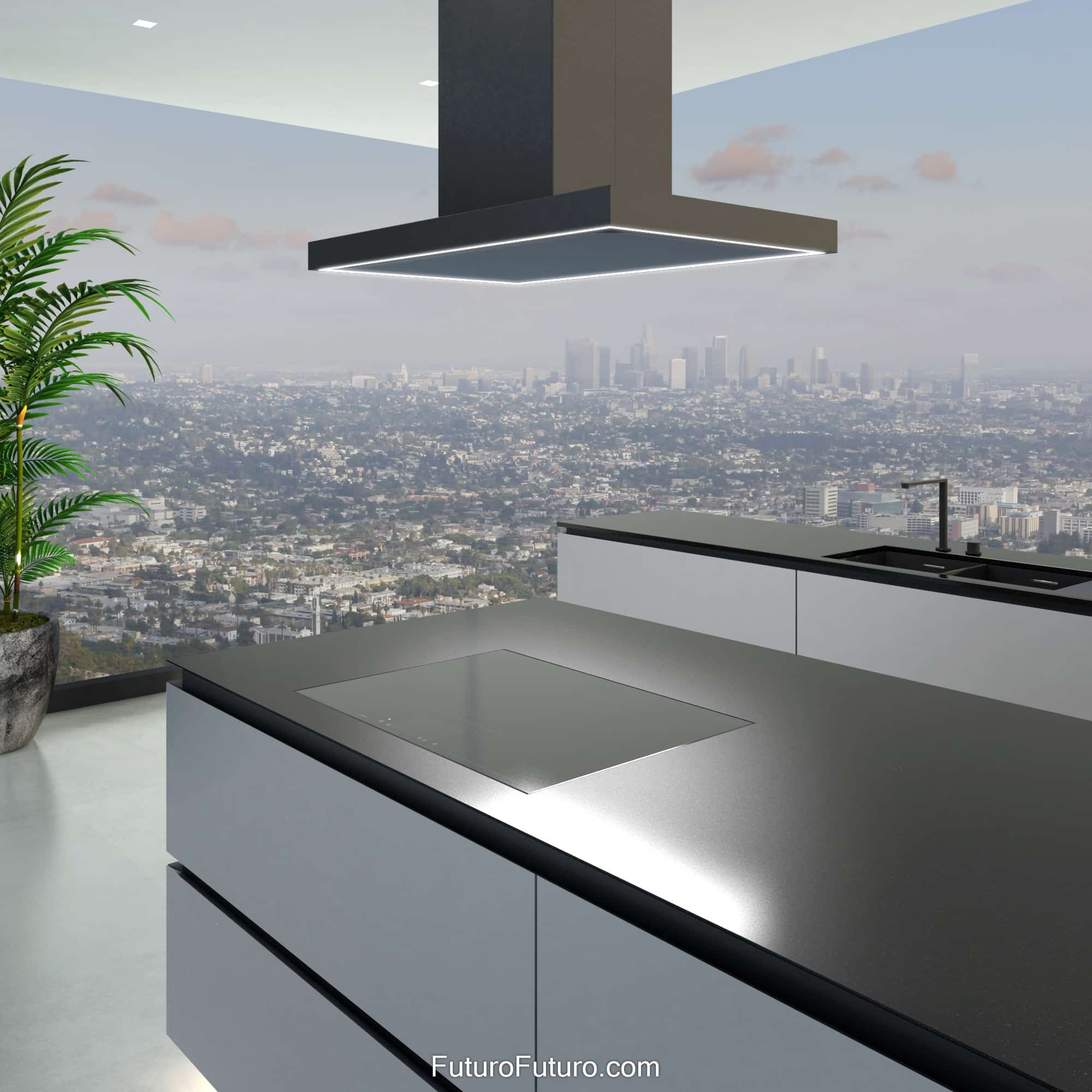 36″ Turo Black Island Range Hood IS36TUROBLK