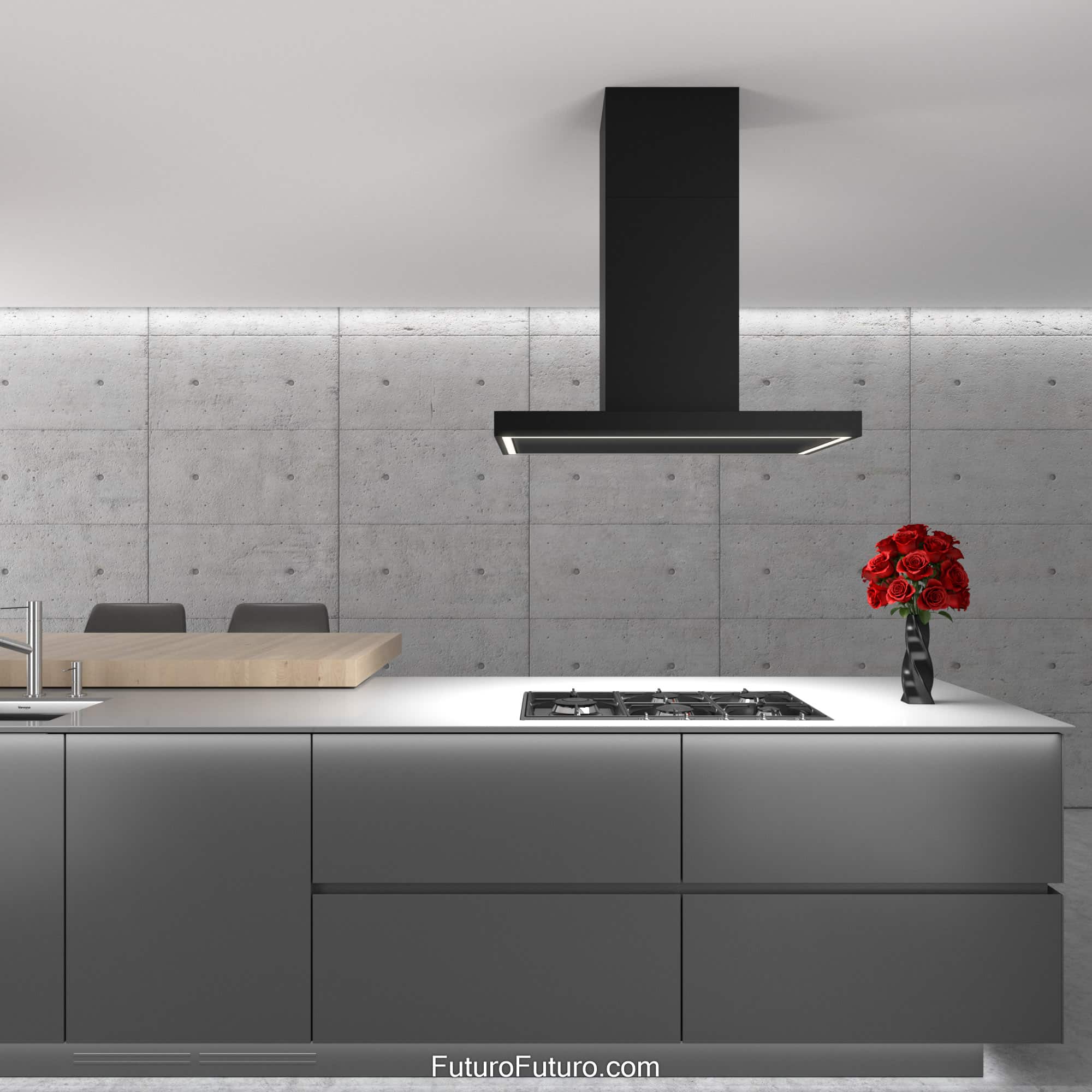 36″ Turo Black Island Range Hood IS36TUROBLK