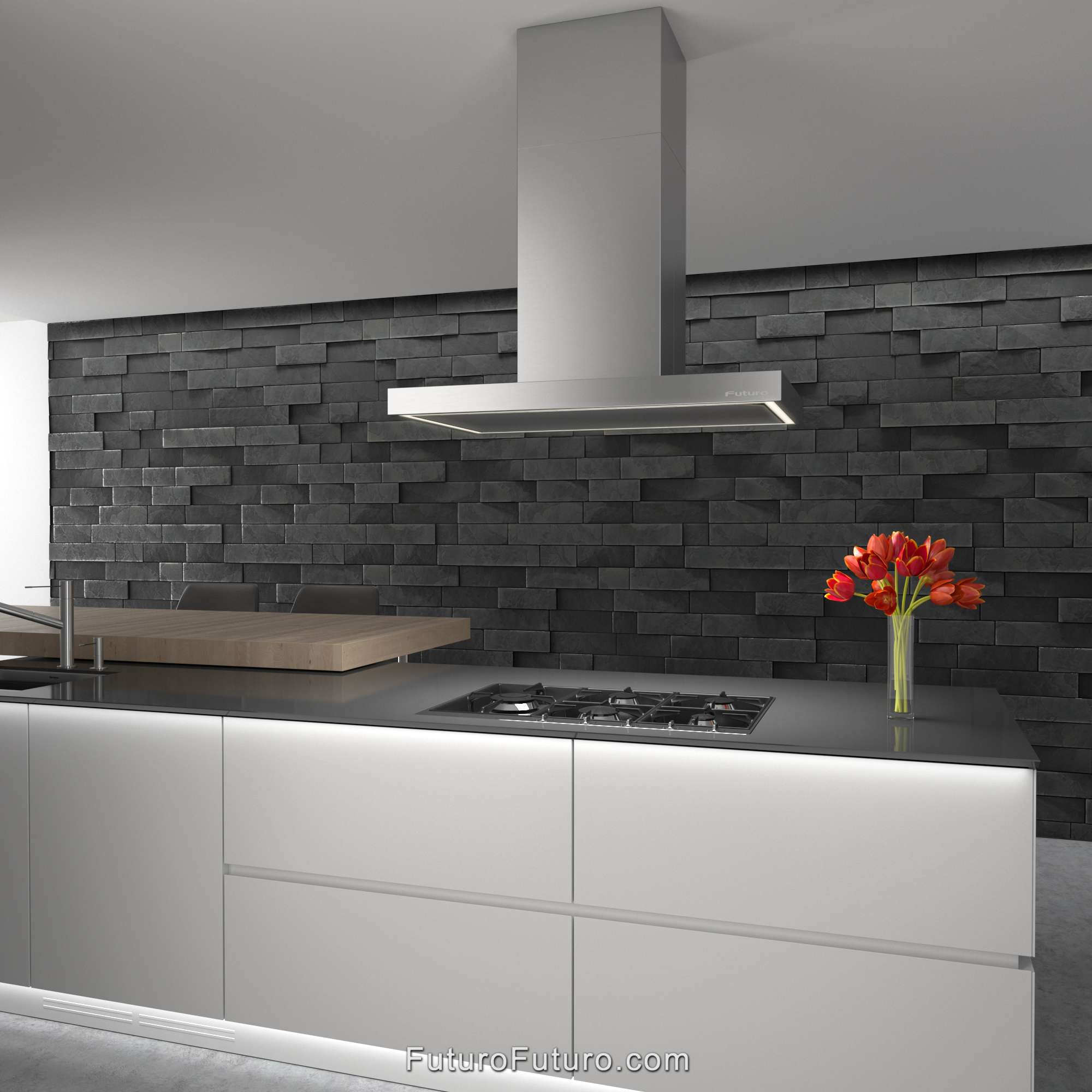 36″ Turo Inox Island Range Hood IS36TUROINOX