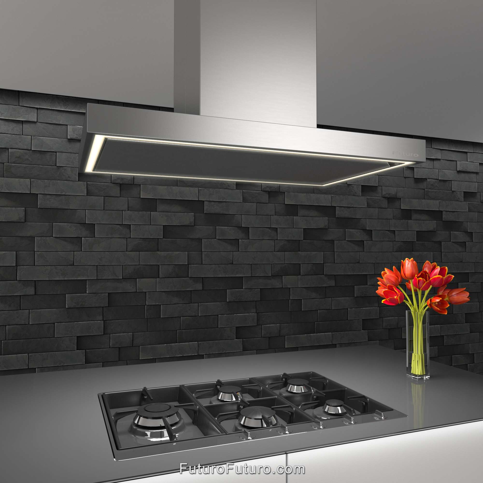 36″ Turo Inox Island Range Hood IS36TUROINOX