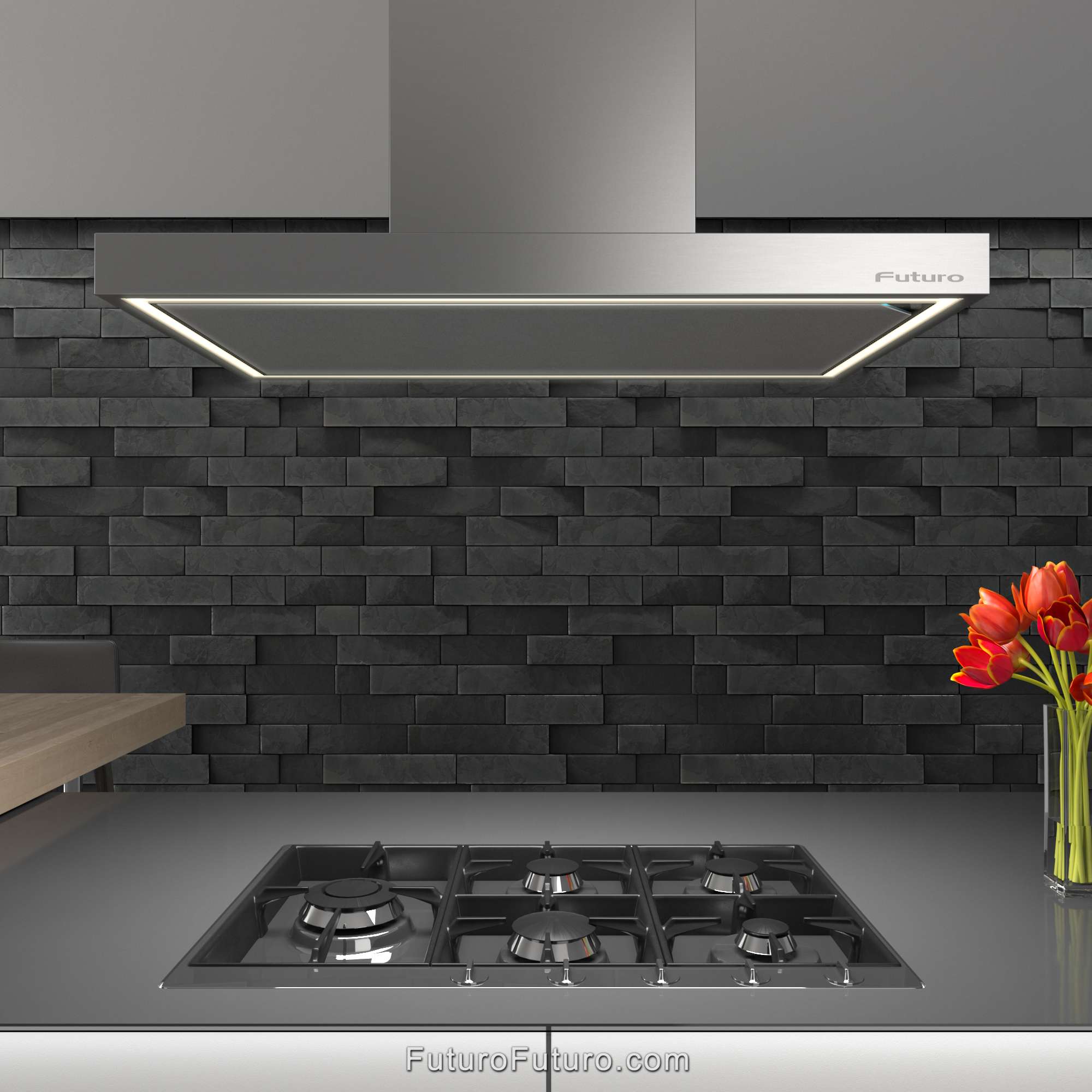 36″ Turo Inox Island Range Hood IS36TUROINOX