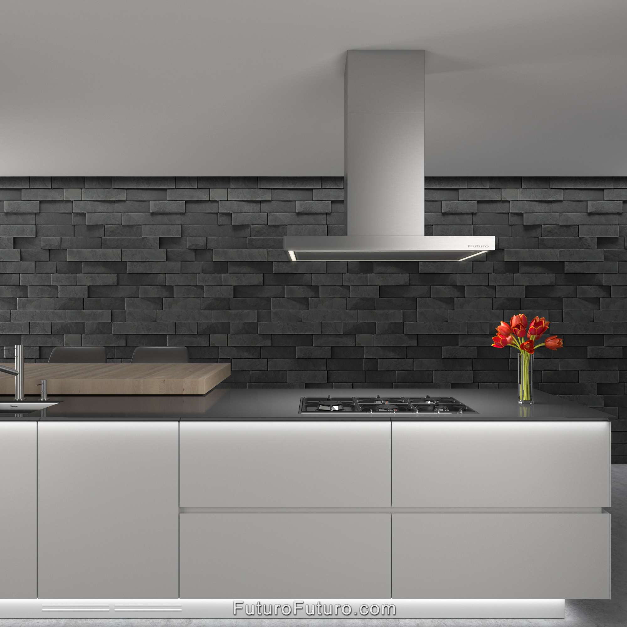 36″ Turo Inox Island Range Hood IS36TUROINOX