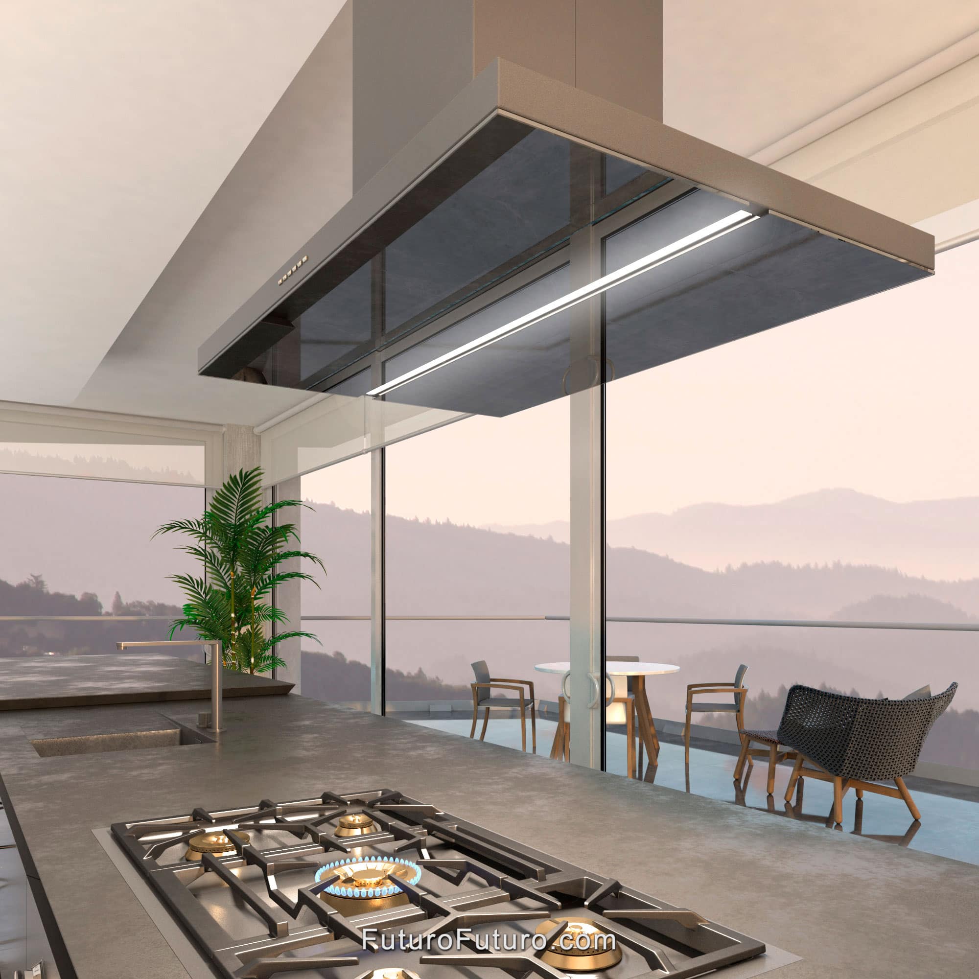 36″ Viale Black Island Range Hood IS36VIALEBLK