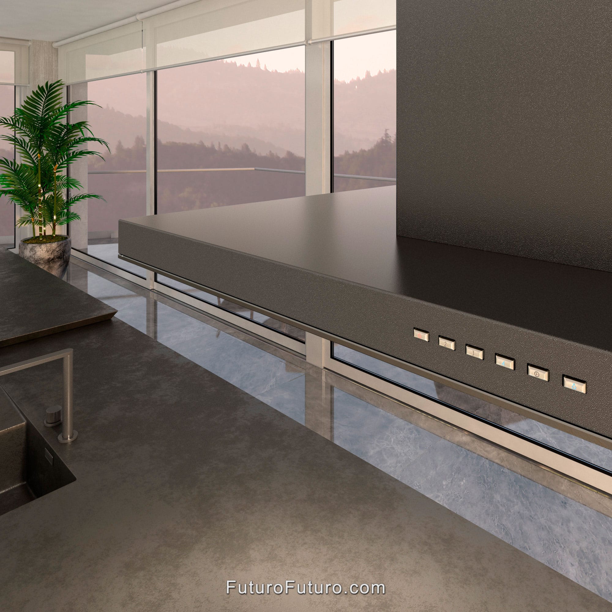 36″ Viale Black Island Range Hood IS36VIALEBLK