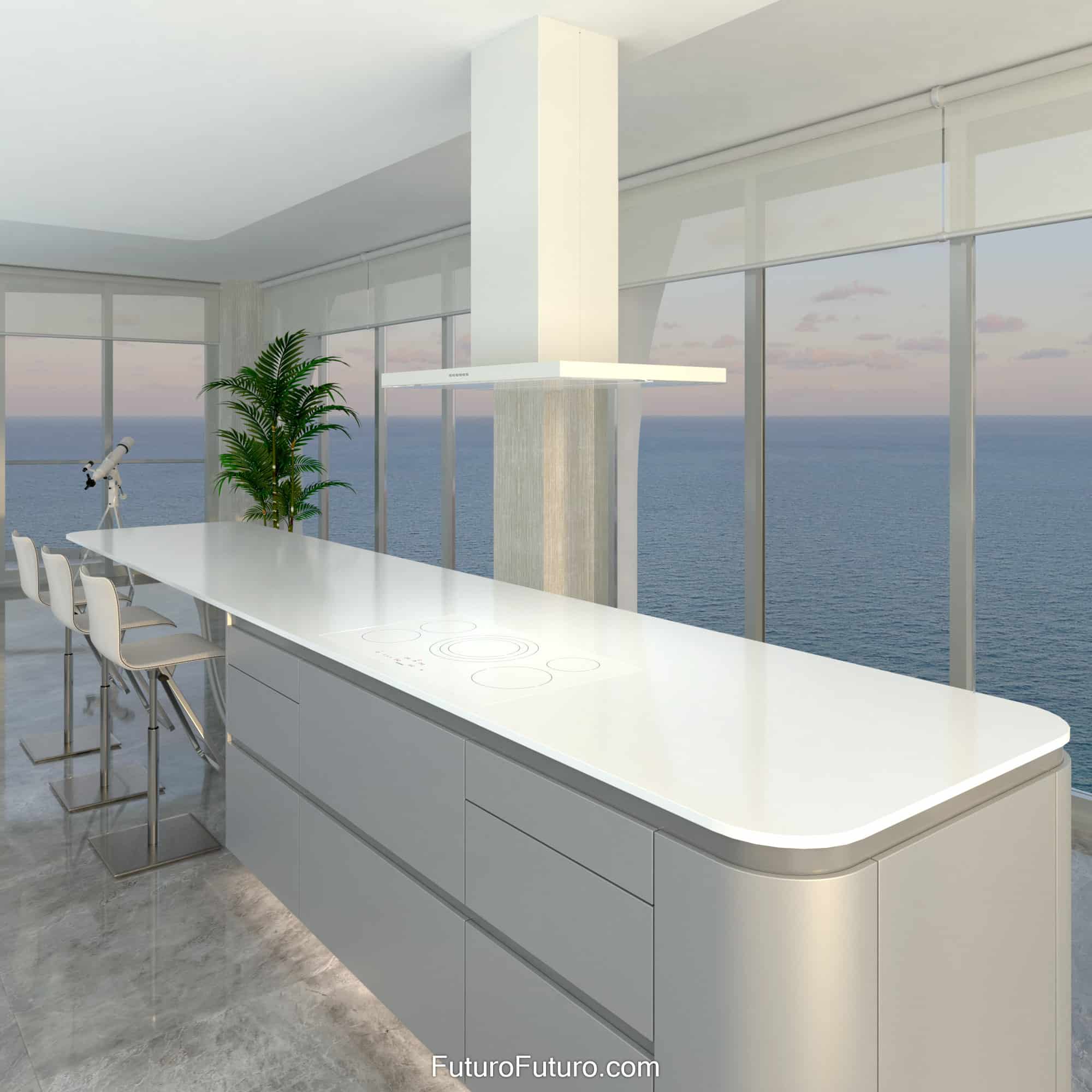36″ Viale White Island Range Hood IS36VIALEWHT