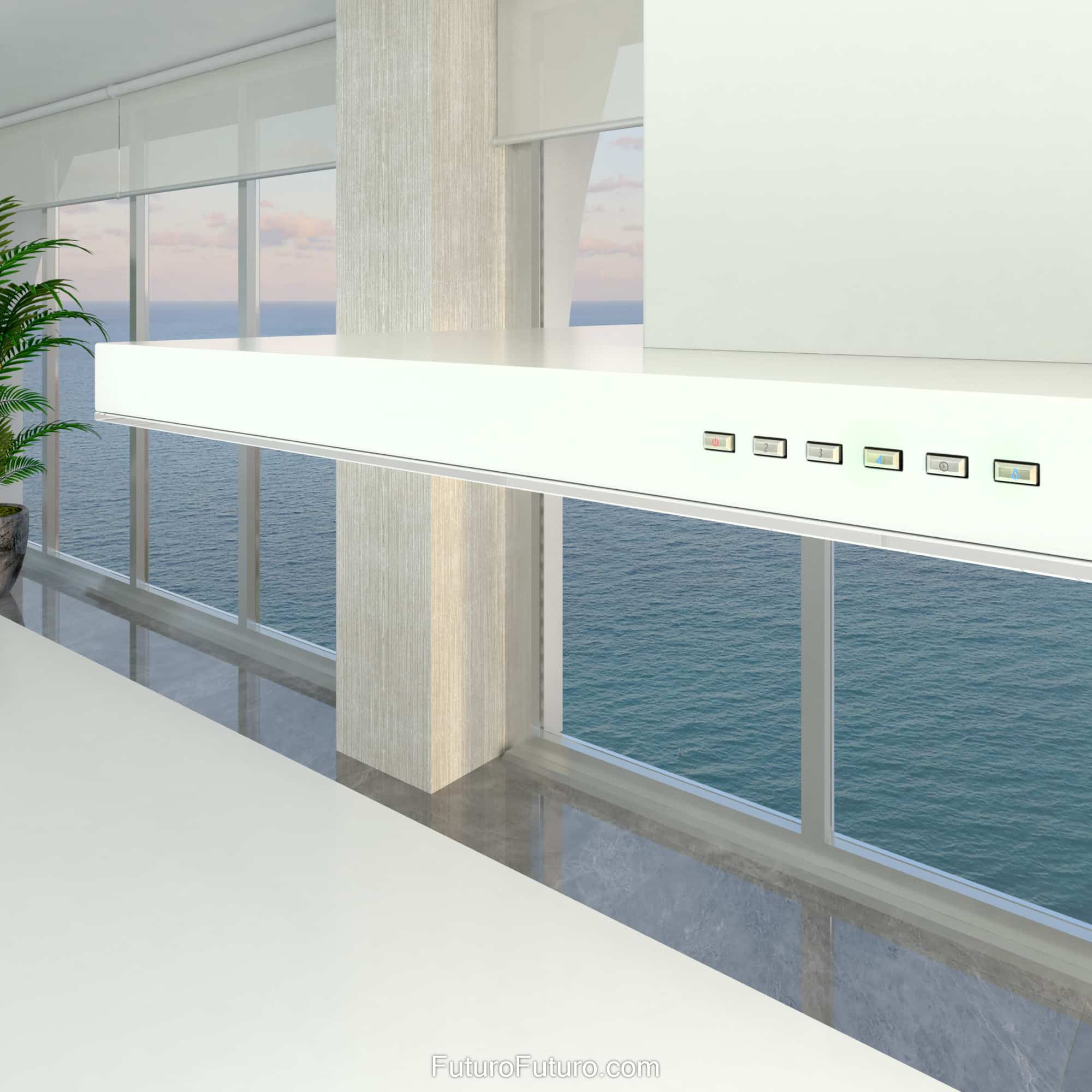 36″ Viale White Island Range Hood IS36VIALEWHT